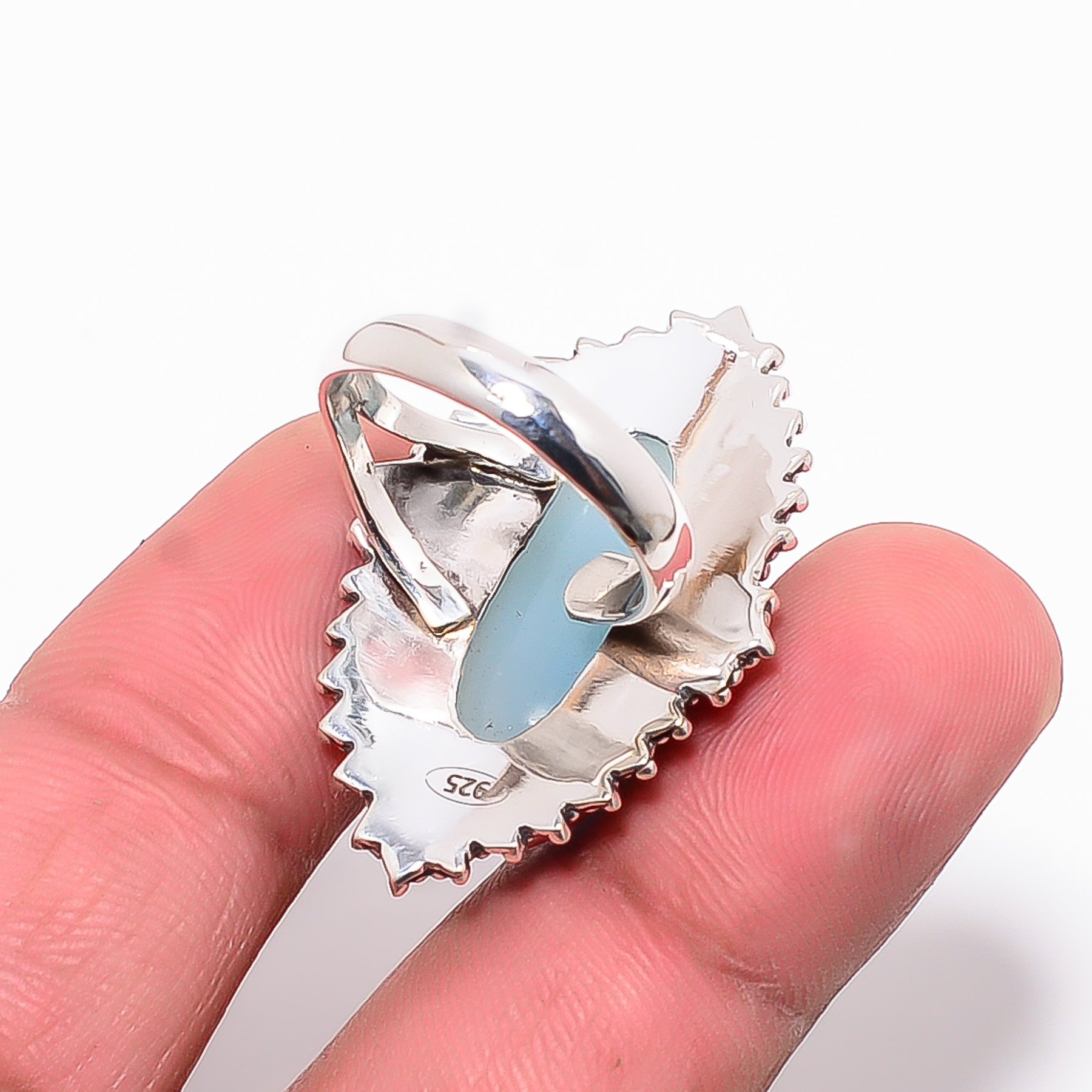 Chalcedony - Brazil 925 Sterling Silver Ring