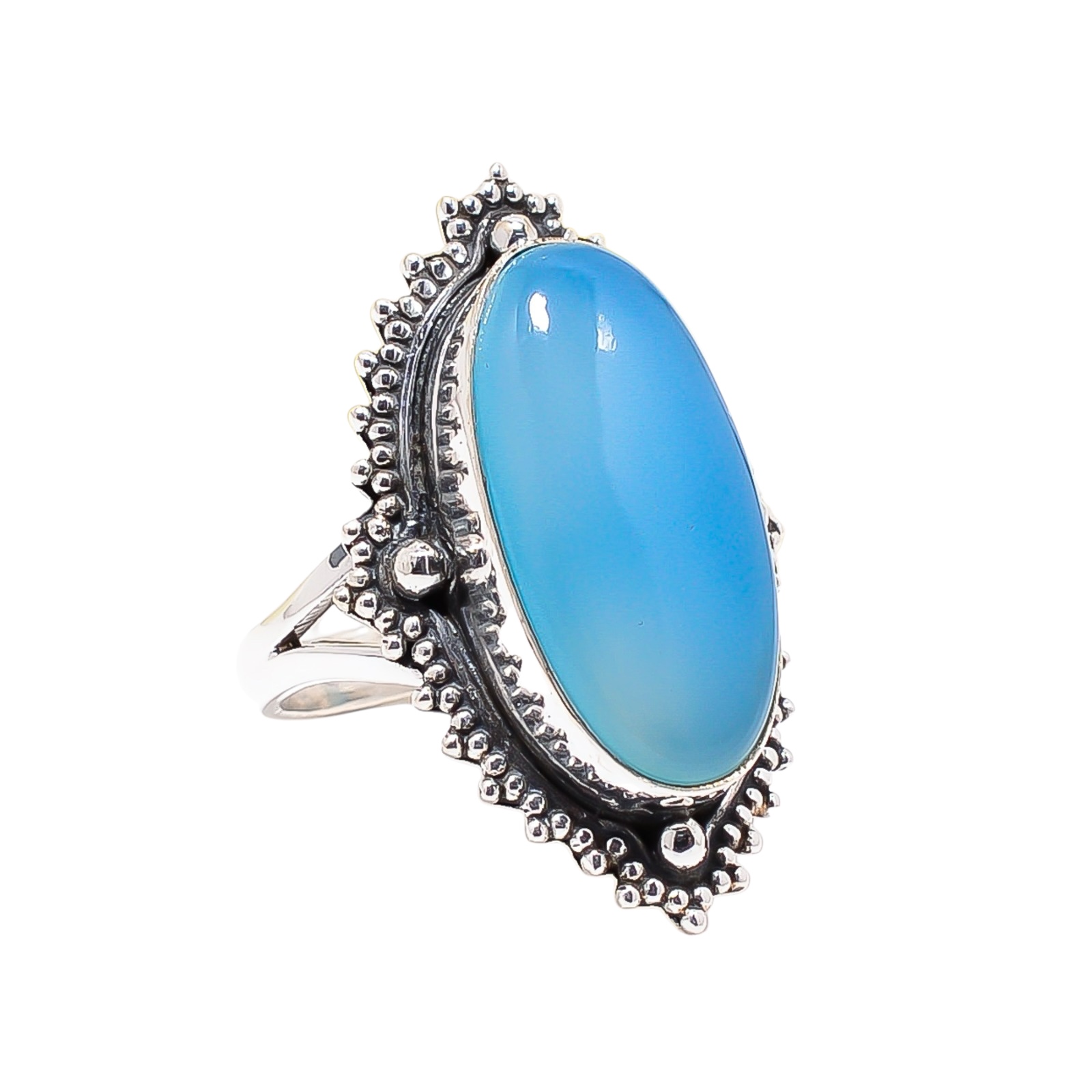 Chalcedony - Brazil 925 Sterling Silver Ring