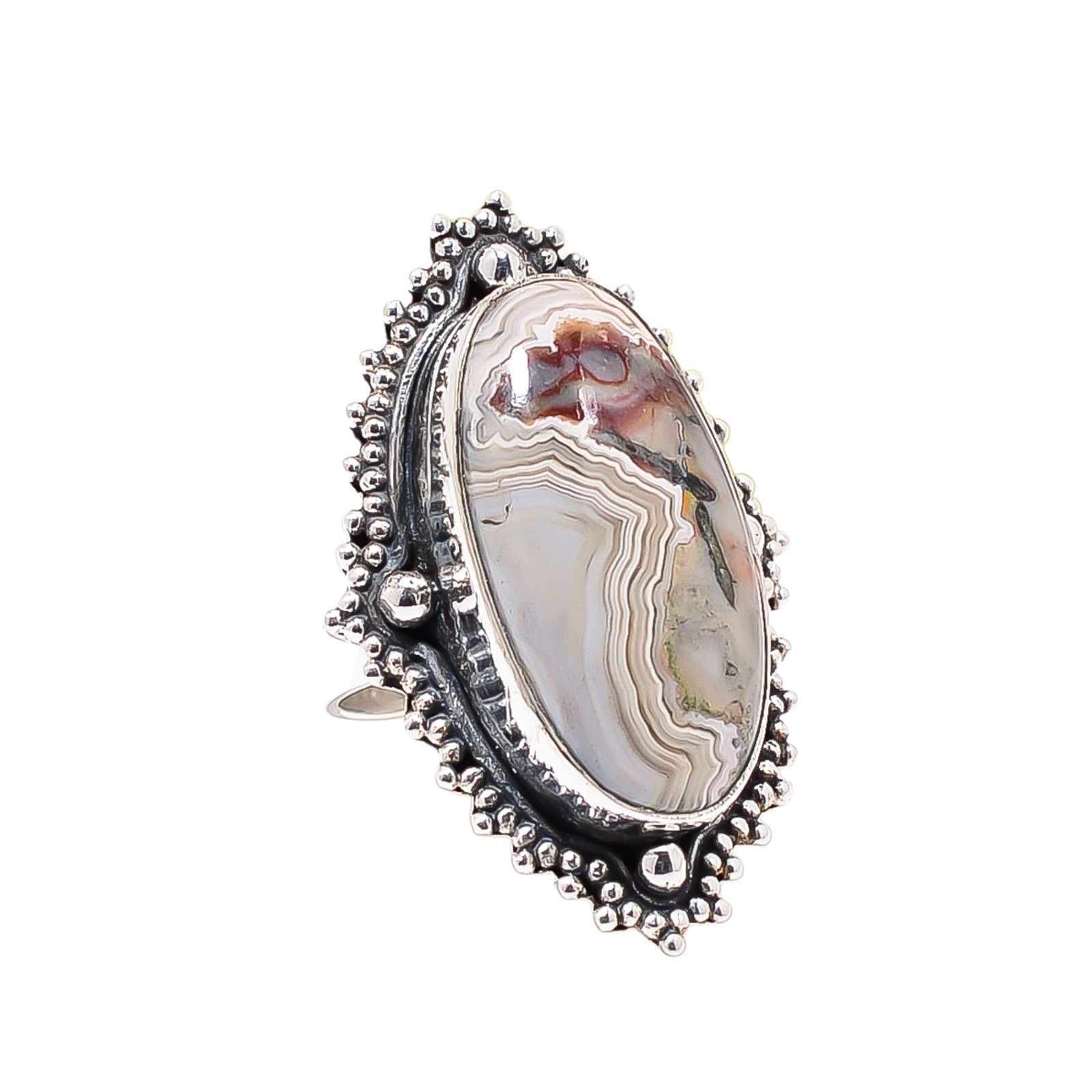 Crazy Lace Agate - Australia 925 Sterling Silver Ring