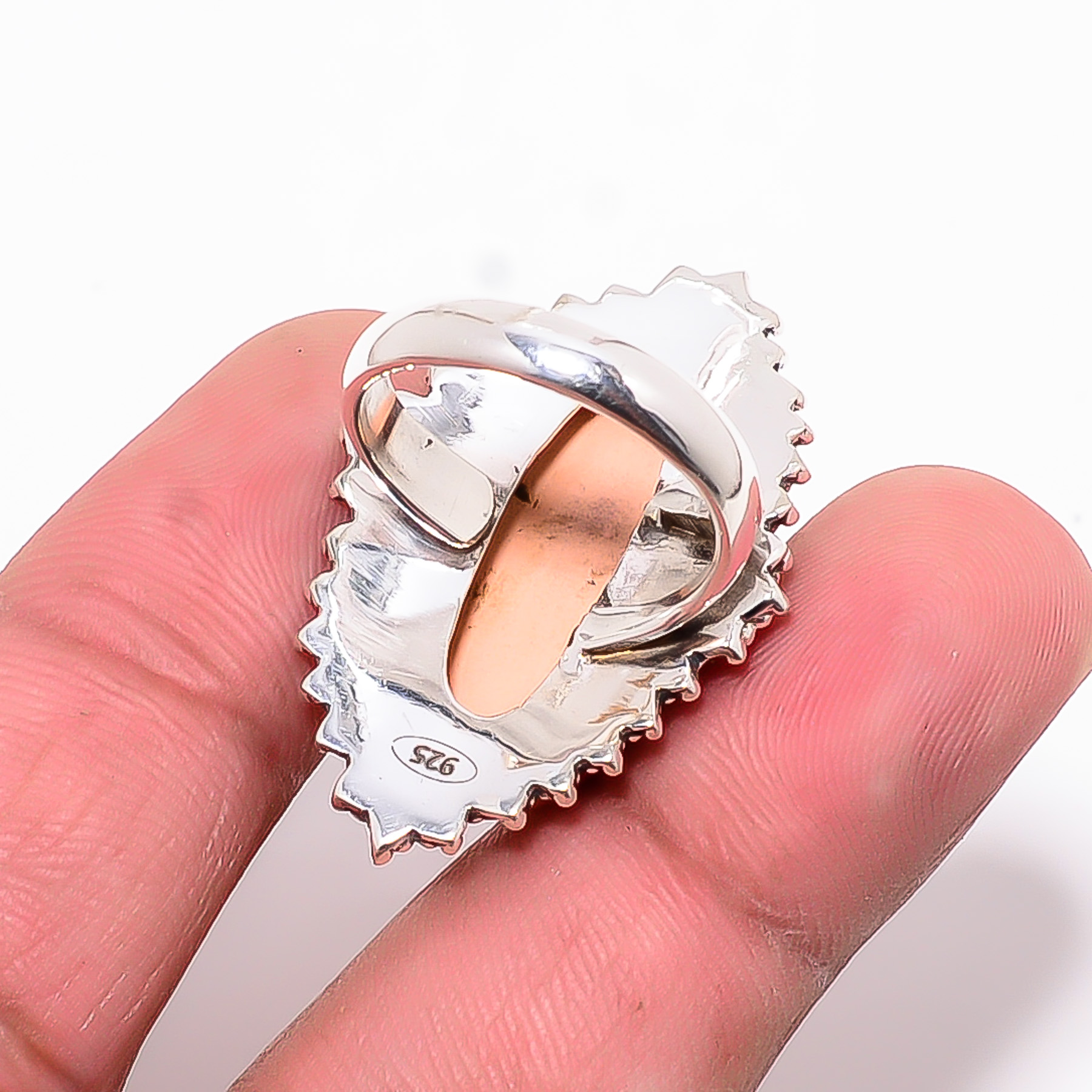 Pink Opal - Simulated 925 Sterling Silver Ring