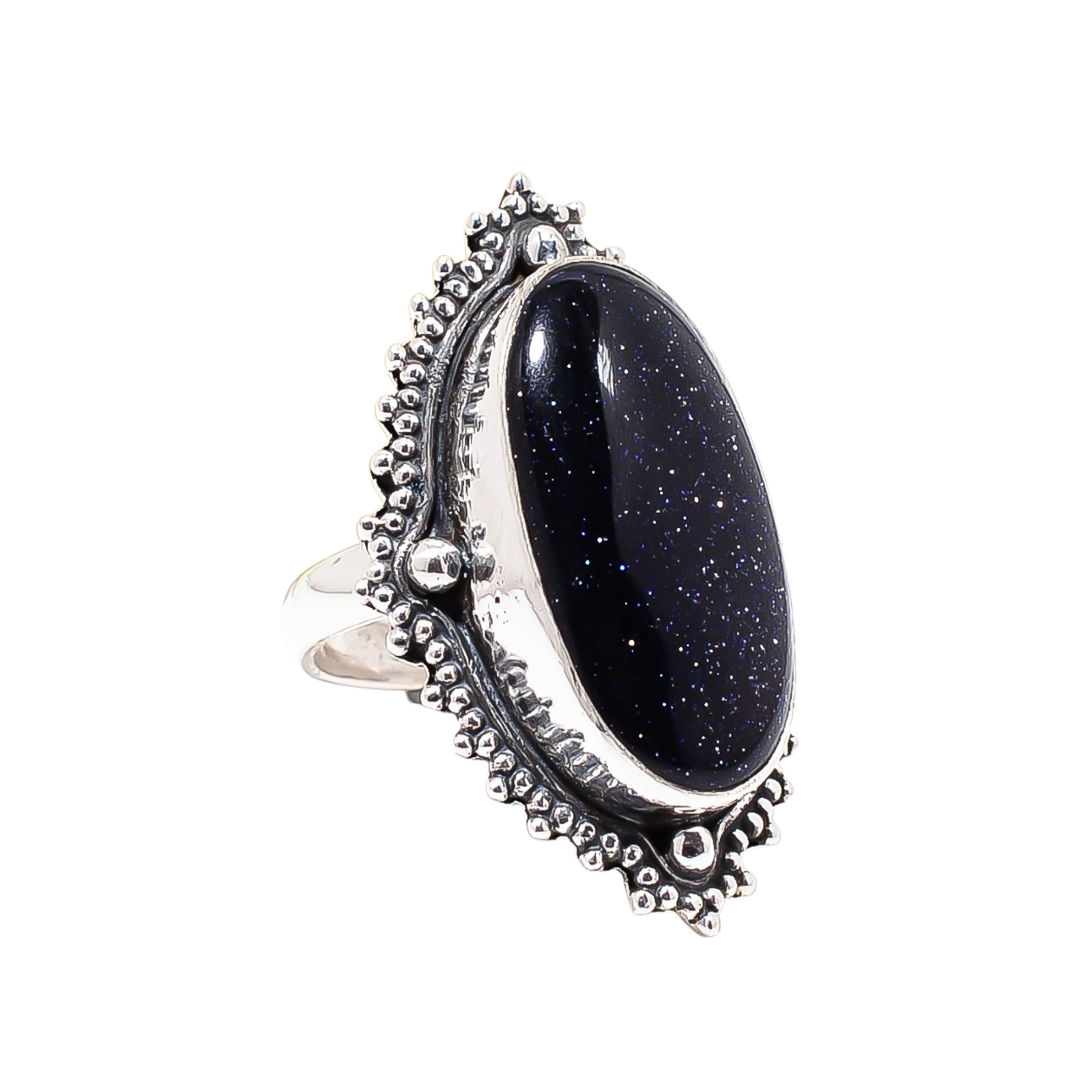 Blue Sunstone - Simulated 925 Sterling Silver Ring