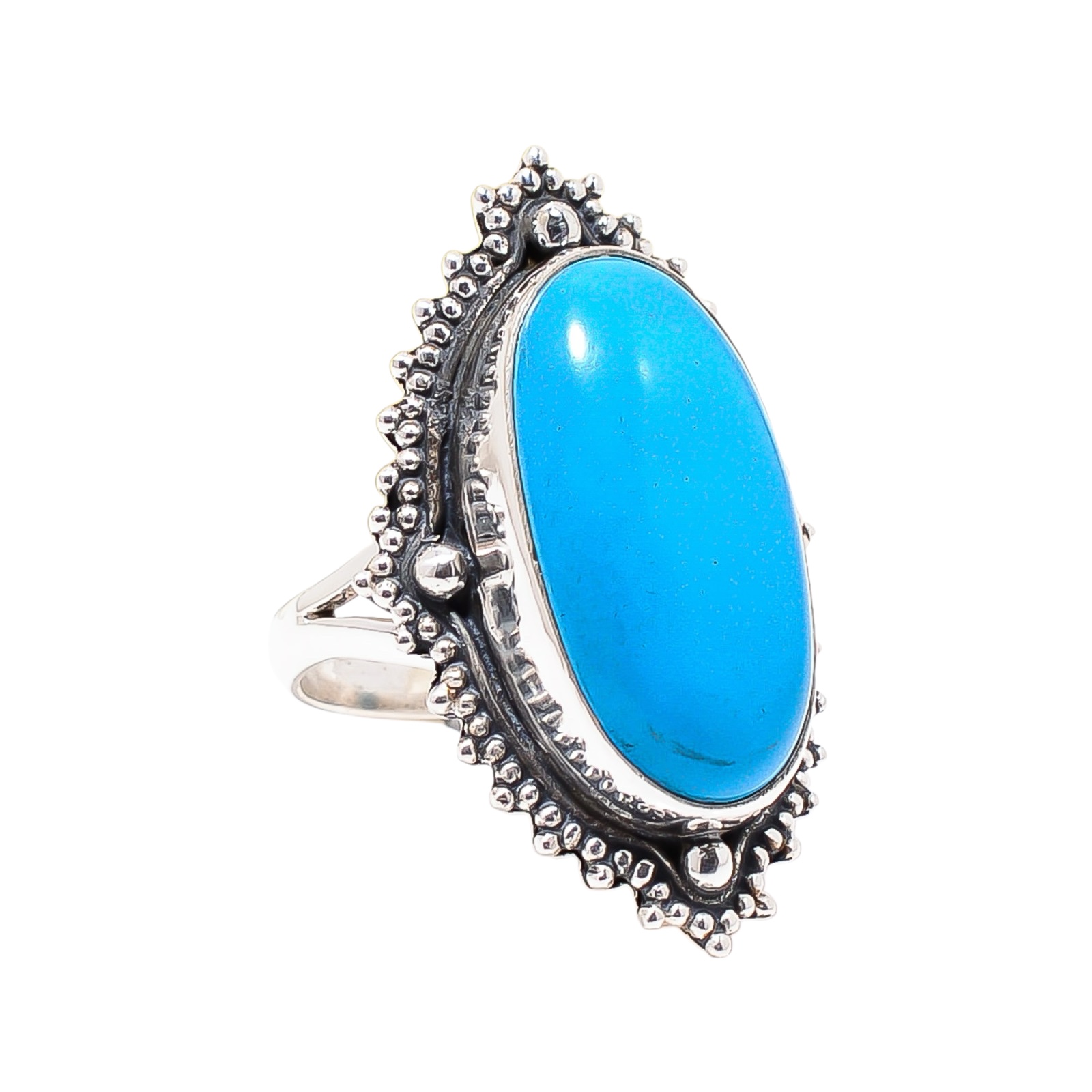 Sleeping Beauty Turquoise - Simulated 925 Sterling Silver Ring