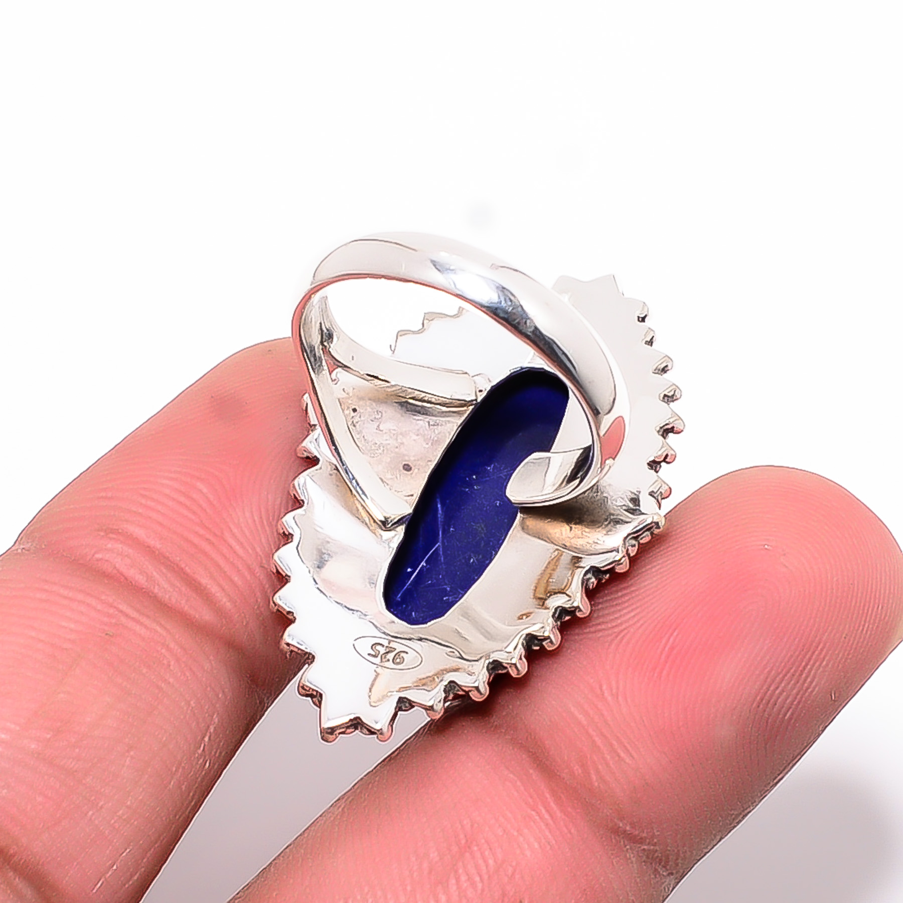 Lapis Lazuli - Simulated 925 Sterling Silver Ring