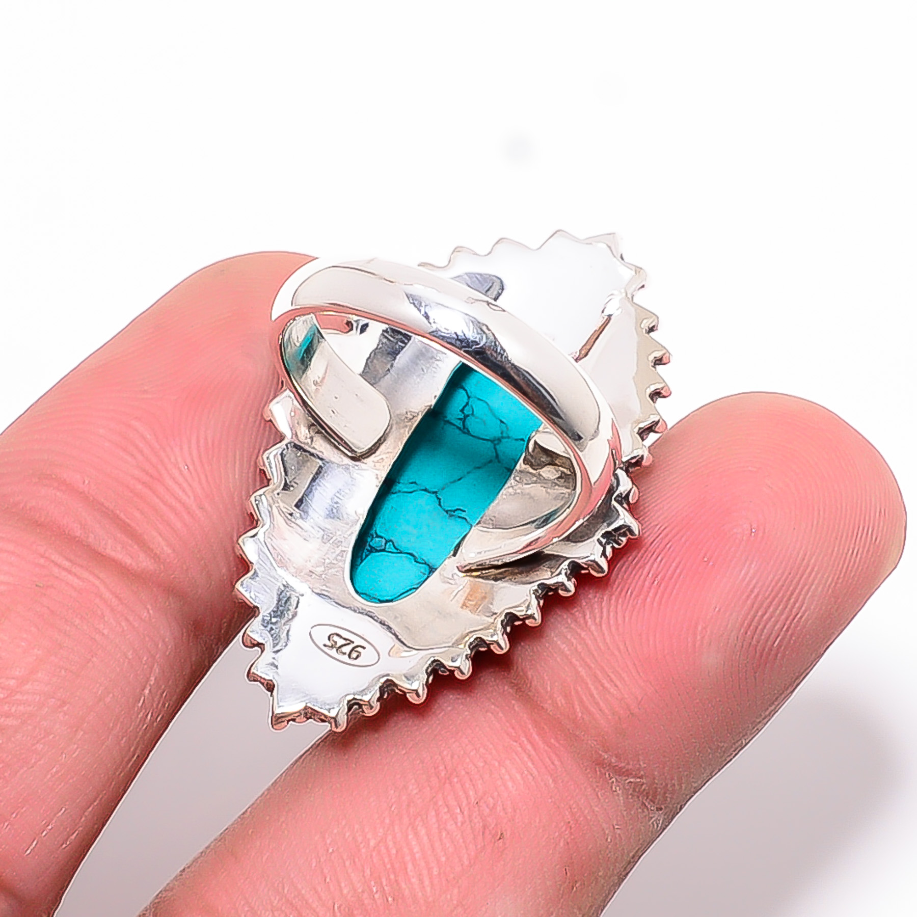 Santa Rosa Turquoise - Simulated 925 Sterling Silver Ring