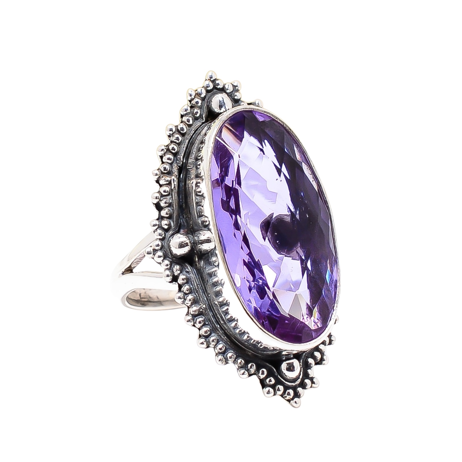 Colour Changing Alexandrite - Simulated 925 Sterling Silver Ring