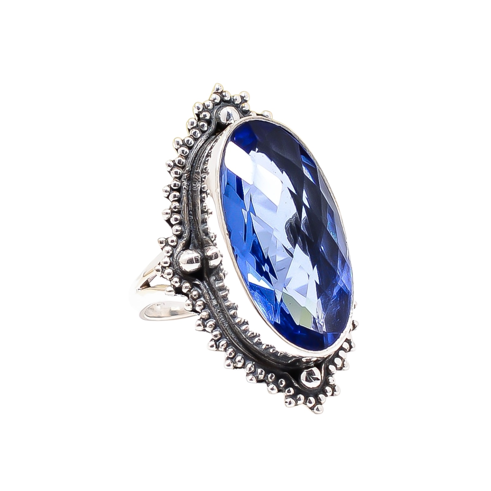 Tanzanite - Simulated 925 Sterling Silver Ring