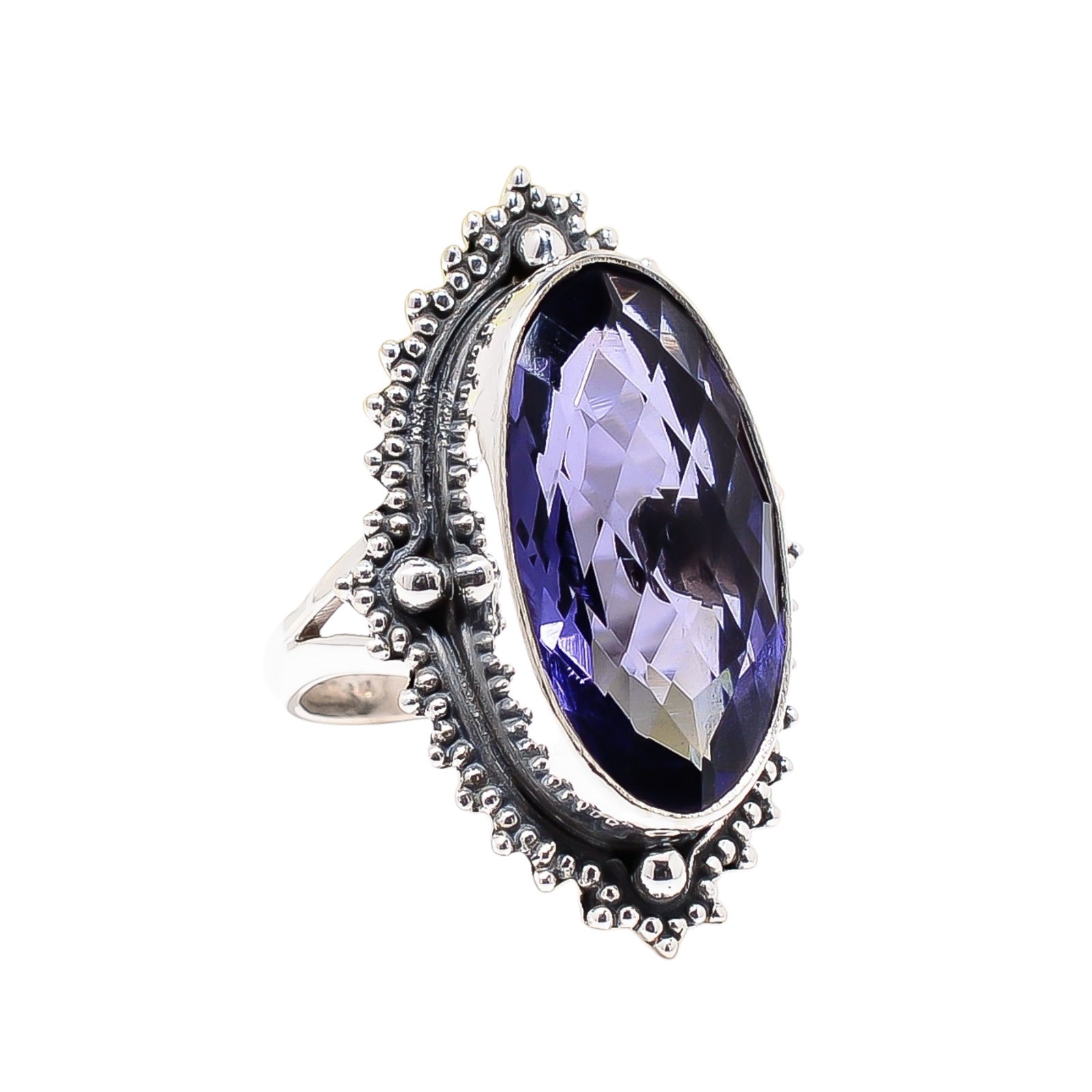 Iolite - Simulated 925 Sterling Silver Ring
