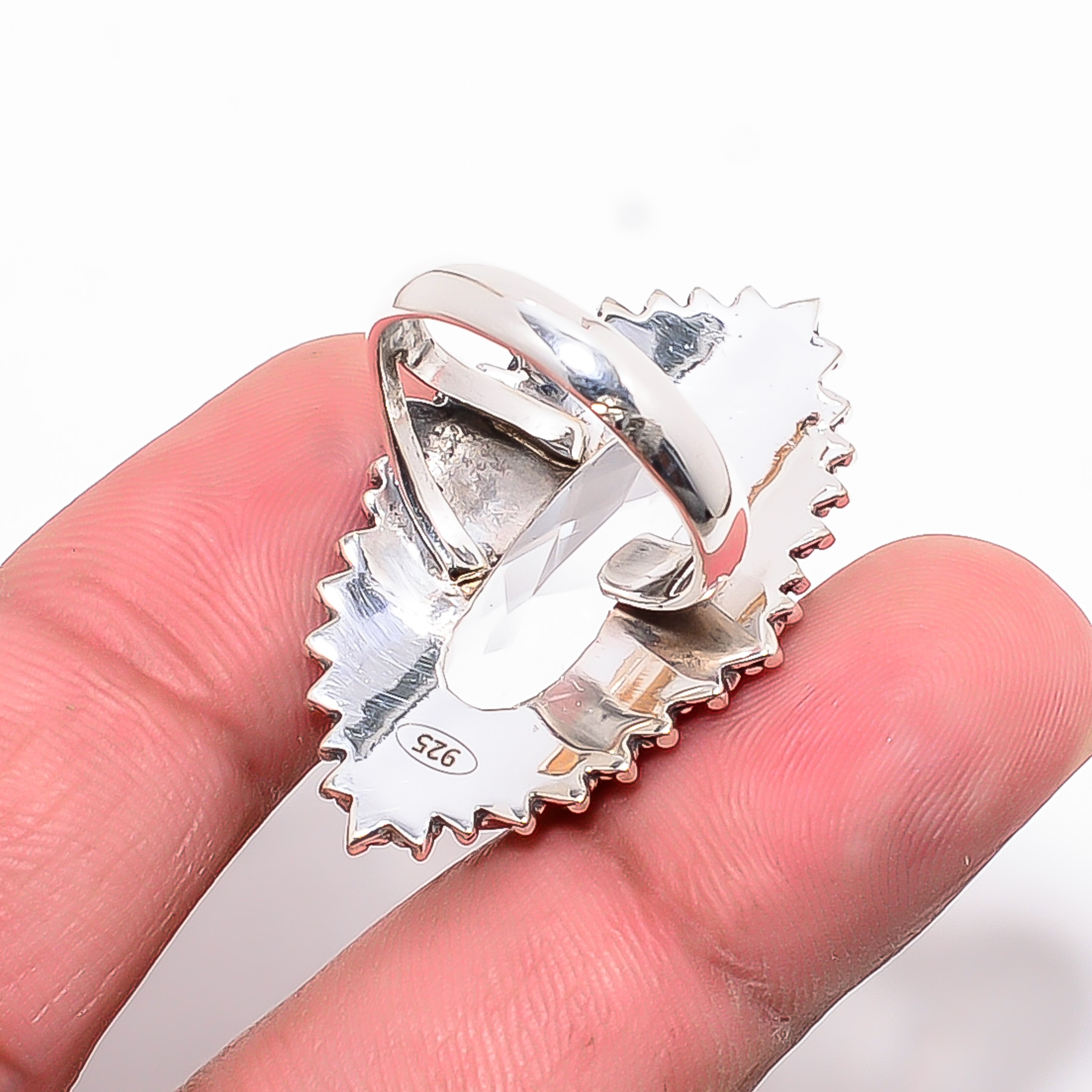 White Topaz - Simulated 925 Sterling Silver Ring