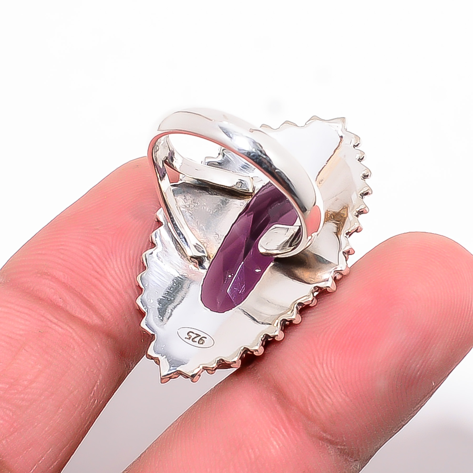 Purple Amethyst - Simulated 925 Sterling Silver Ring