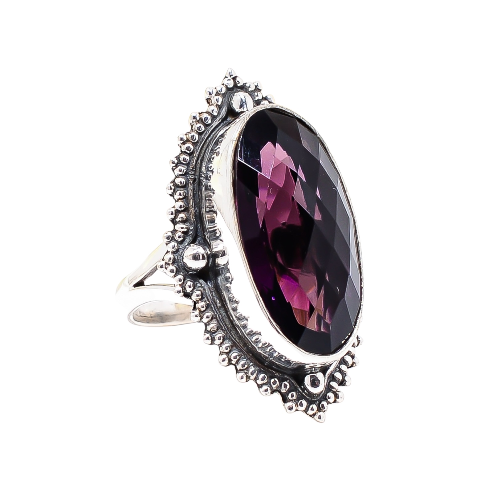 Purple Amethyst - Simulated 925 Sterling Silver Ring