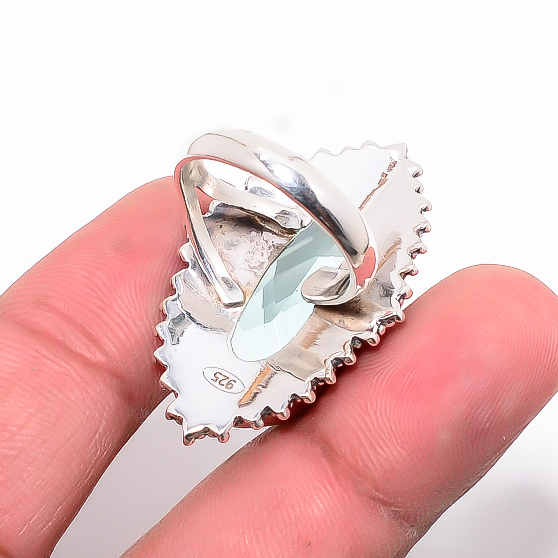 Apatite - Simulated 925 Sterling Silver Ring