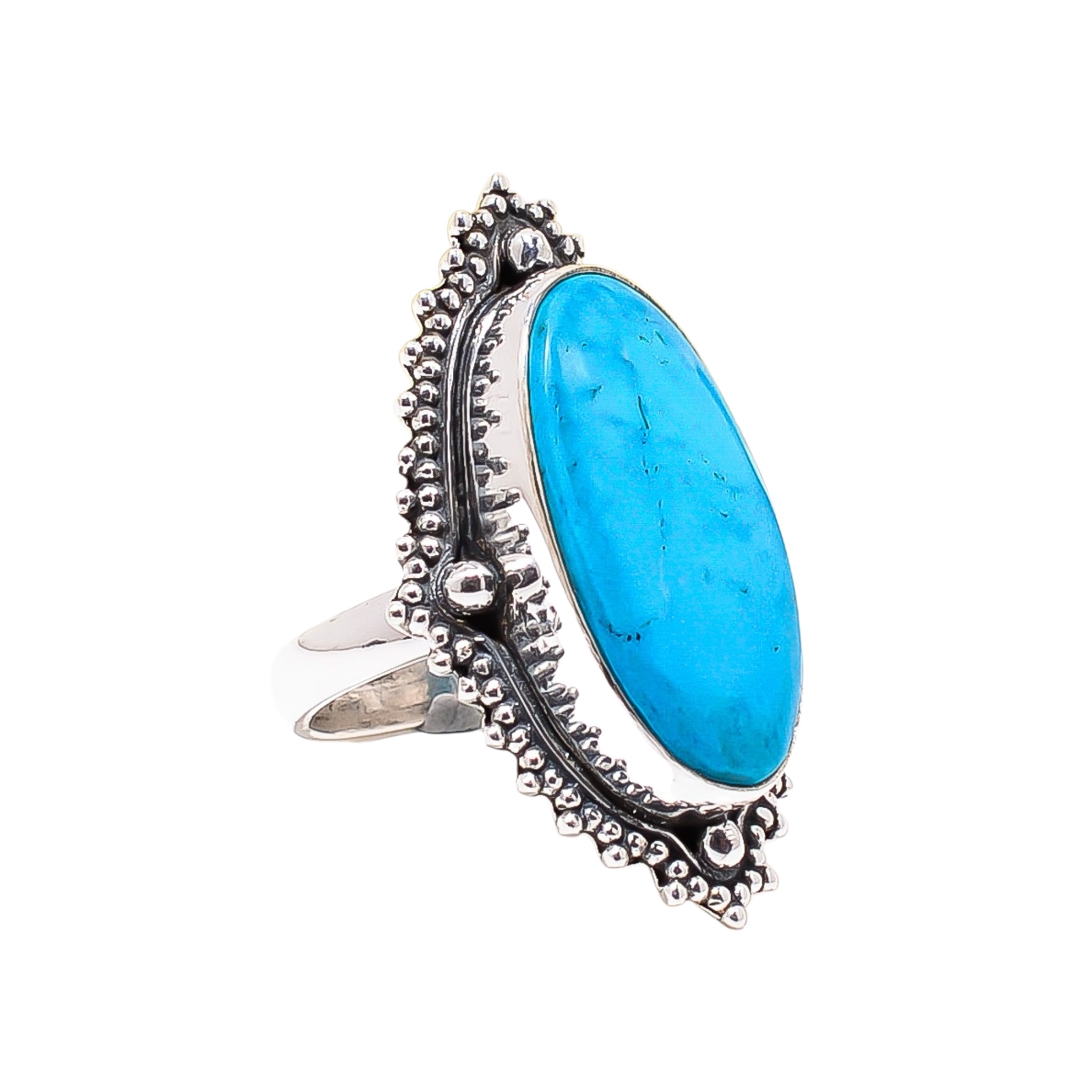 Magnesite Turquoise 925 Sterling Silver Ring