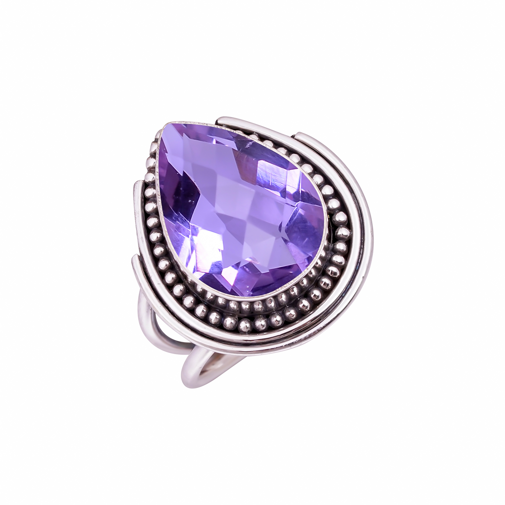 Colour Changing Alexandrite - Simulated Gemstone 925 Sterling Silver Ring