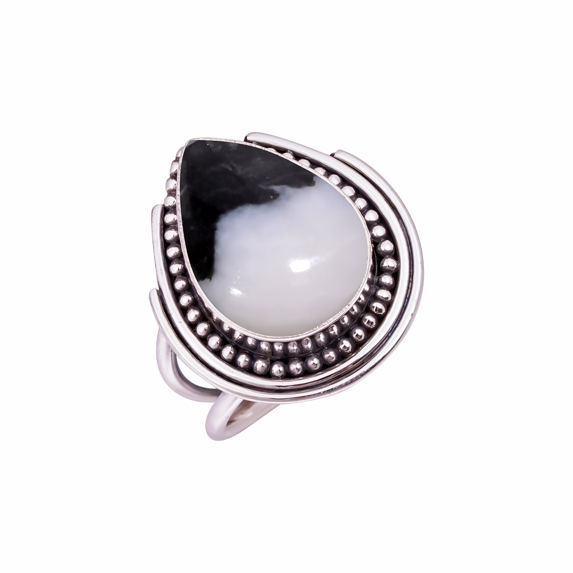 White Buffalo Turquoise - Nevada Gemstone 925 Sterling Silver Ring