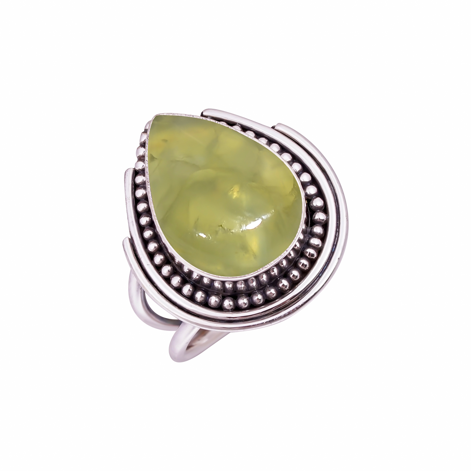 Prehnite - South Africa Gemstone 925 Sterling Silver Ring