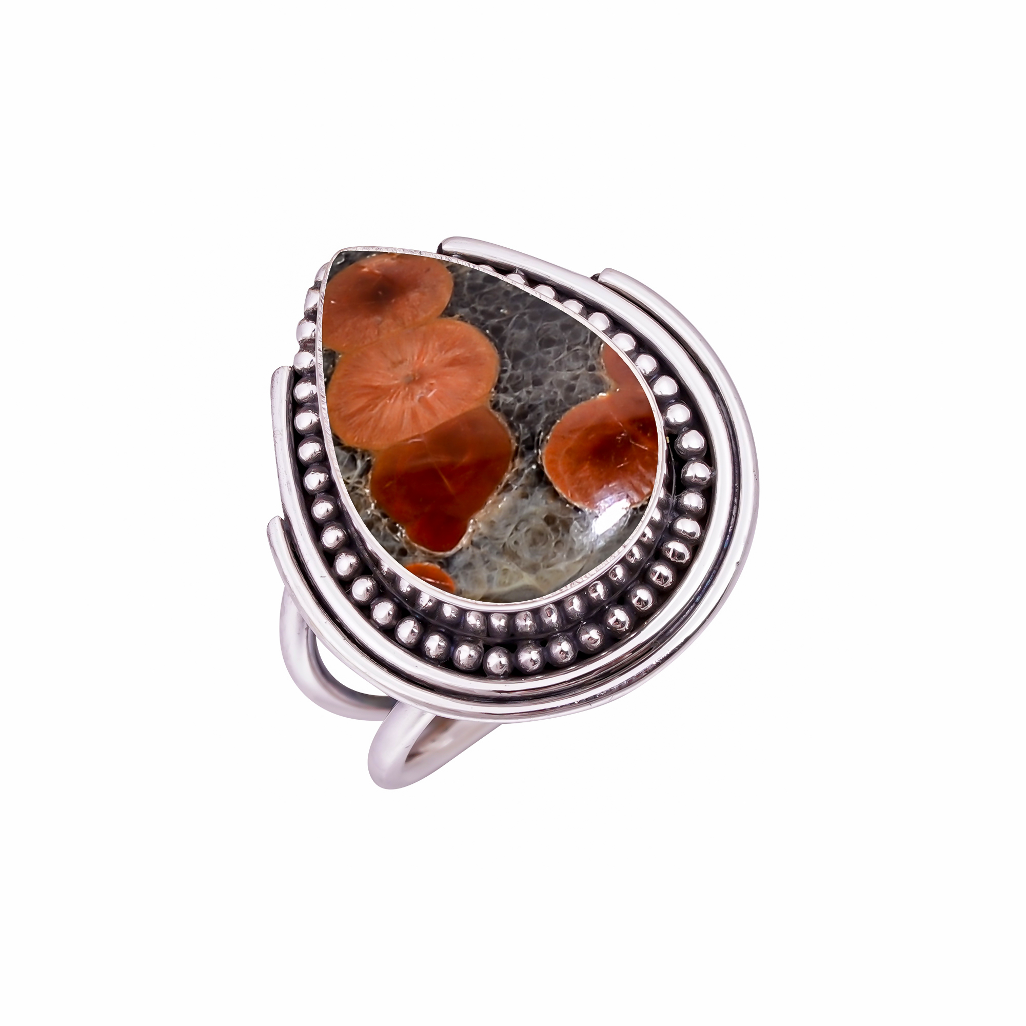 Peanut Obsidian - Sonora Gemstone 925 Sterling Silver Ring