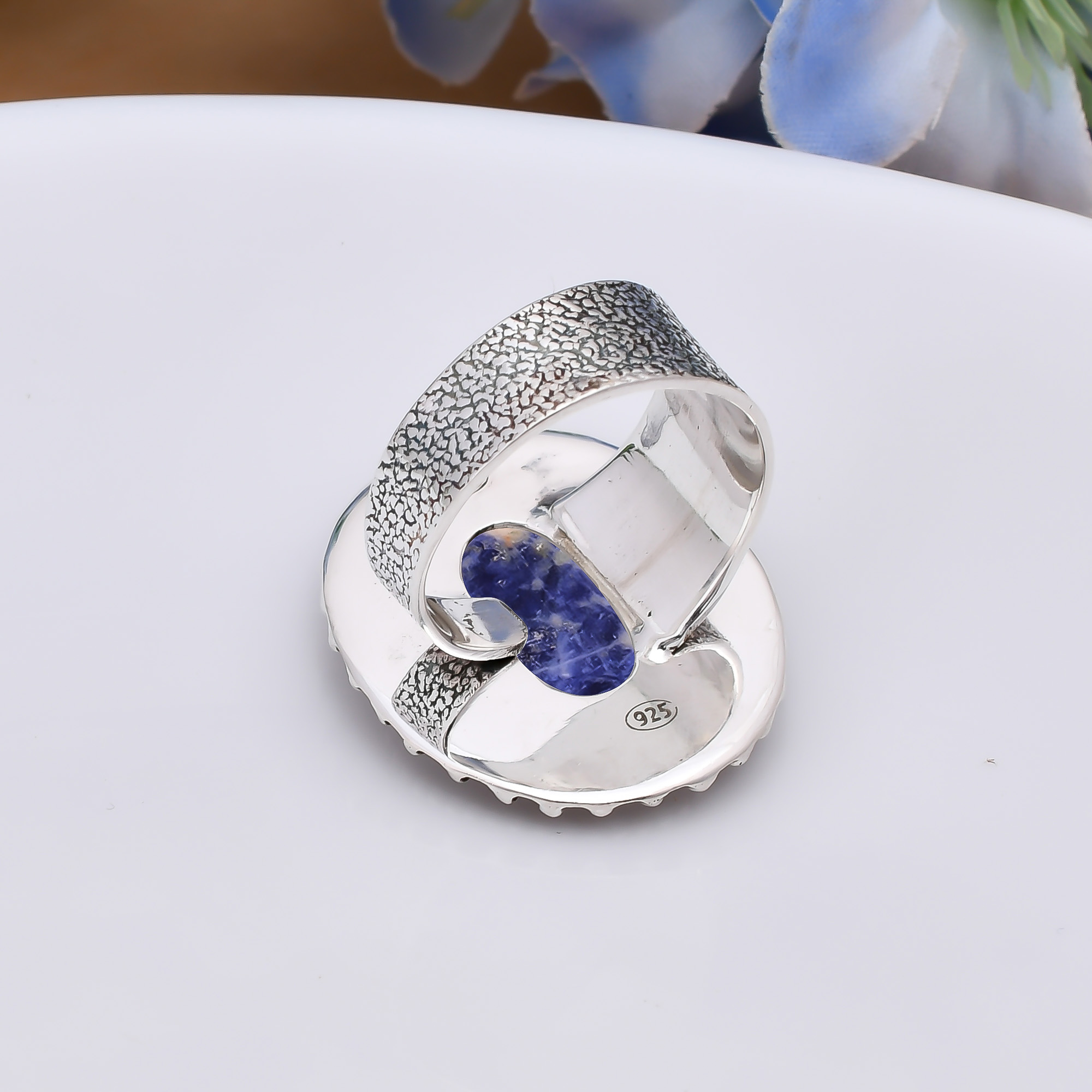 Sodalite - Minas Gerais 925 Sterling Silver Ring