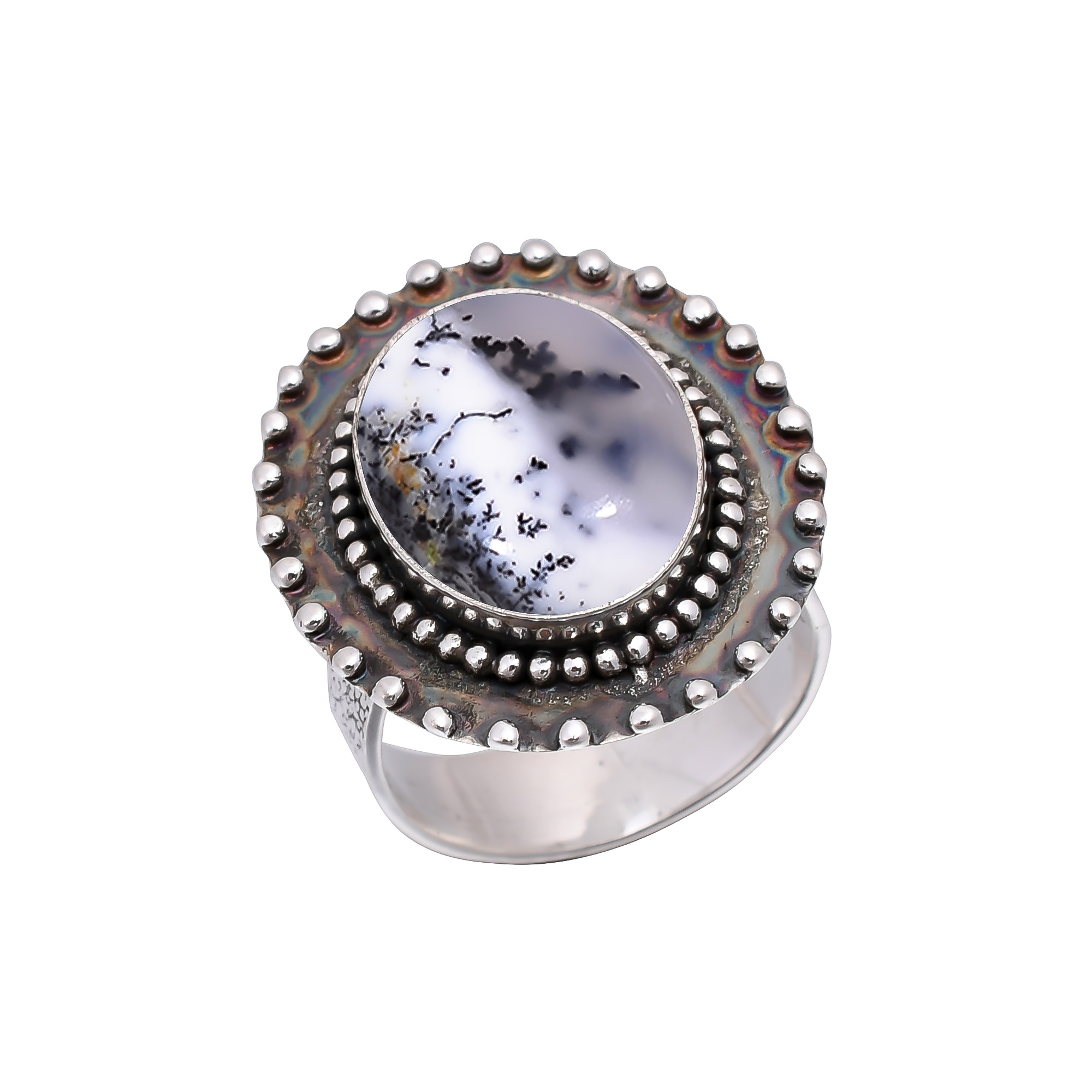 Dendritic Agate - Brazil 925 Sterling Silver Ring