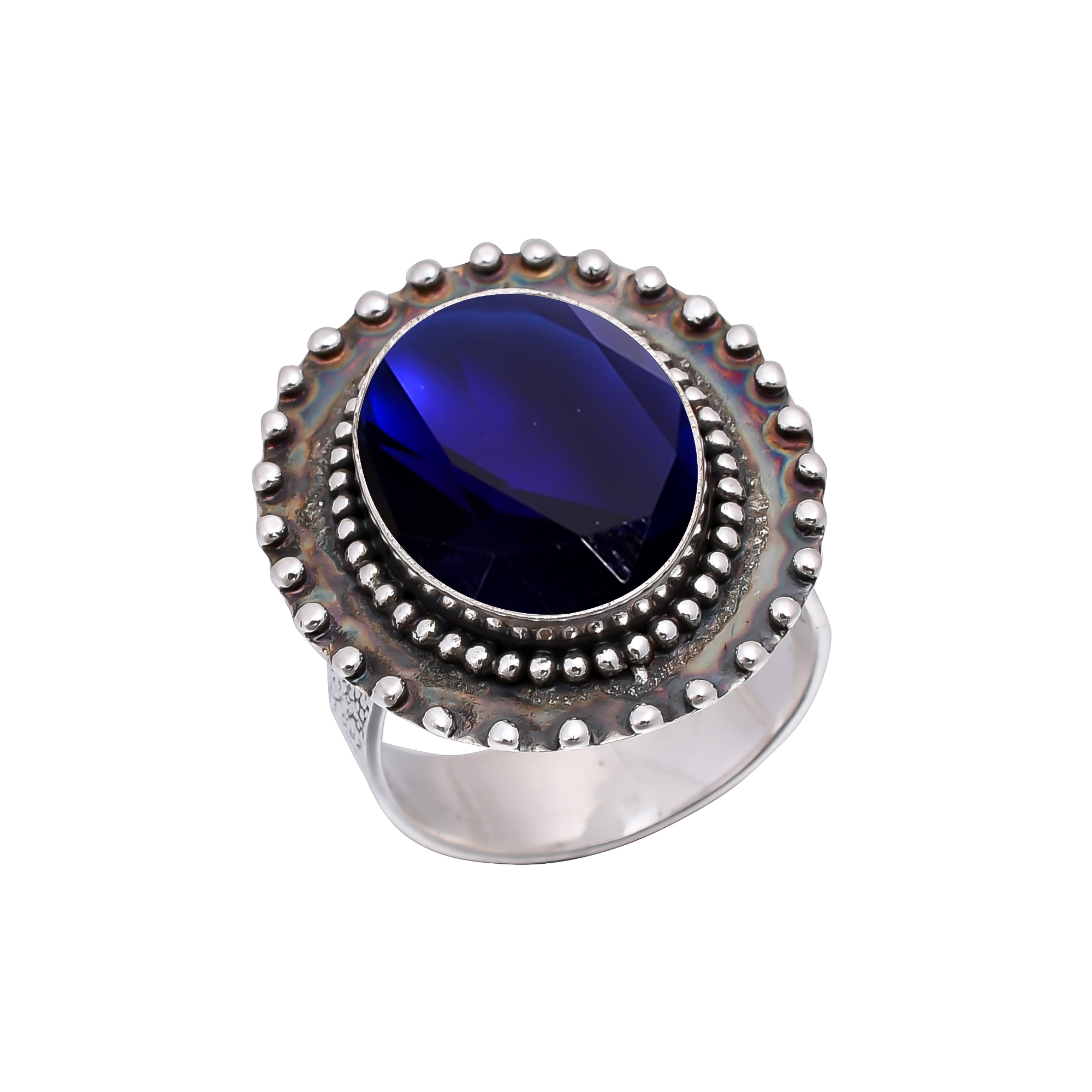 Blue Sapphire - Simulated 925 Sterling Silver Ring