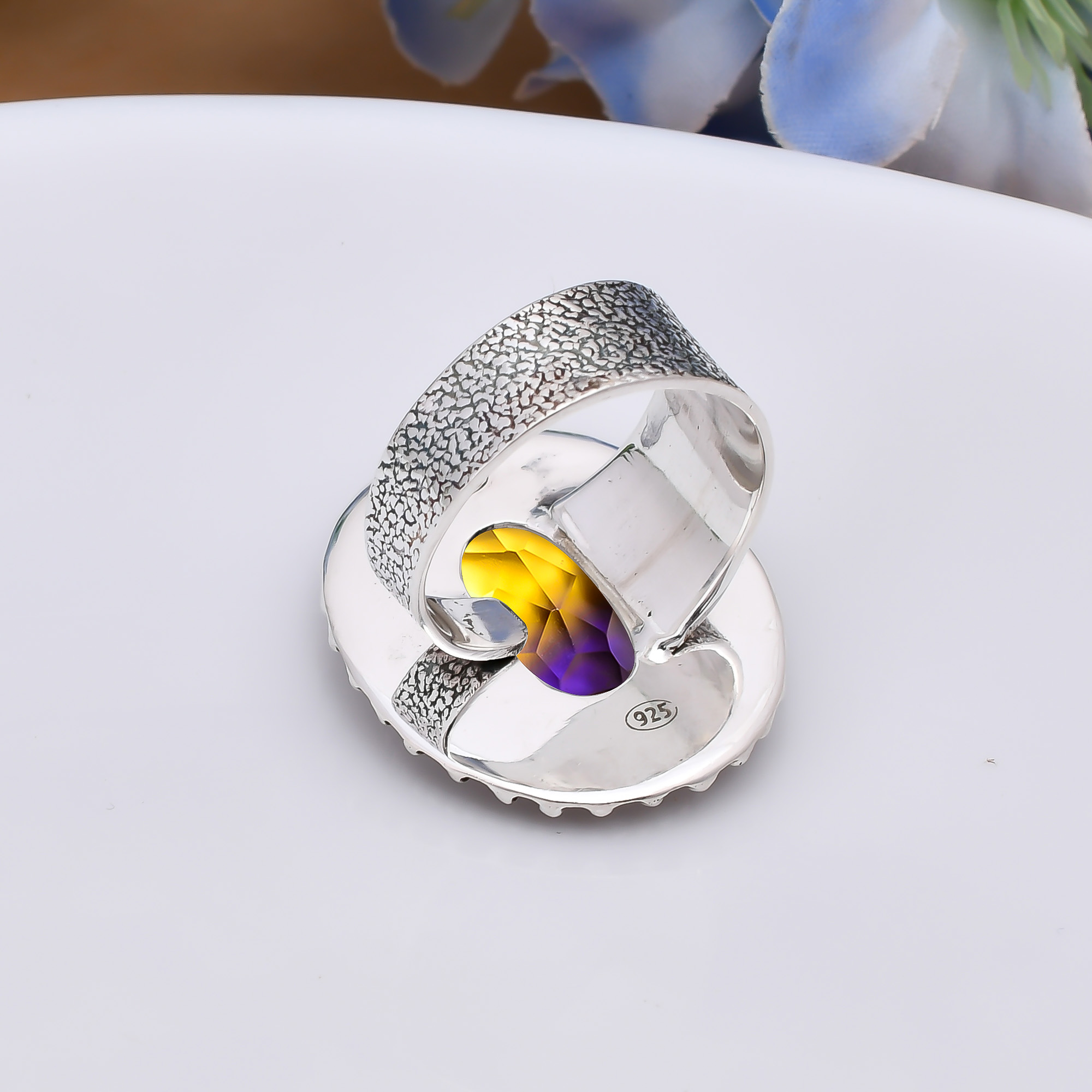 Ametrine - Simulated 925 Sterling Silver Ring
