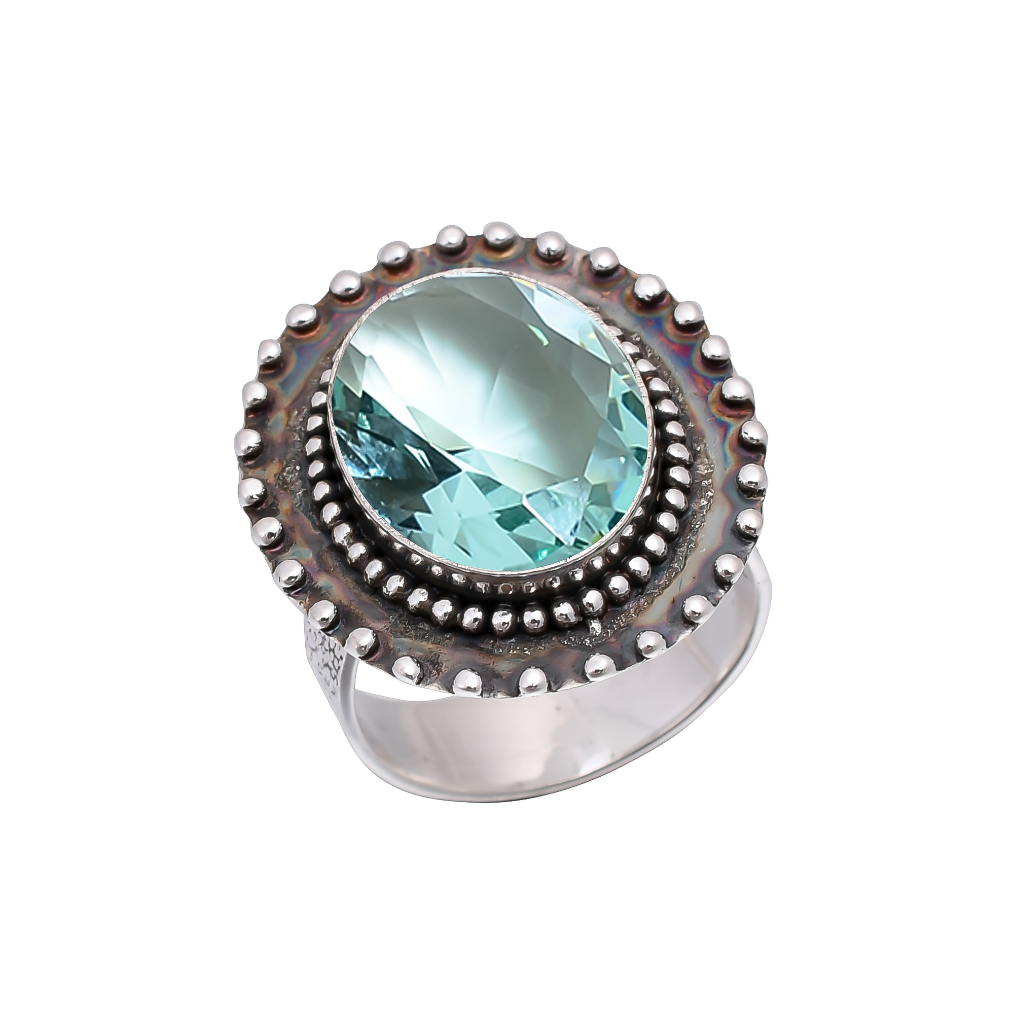 Apatite - Simulated 925 Sterling Silver Ring