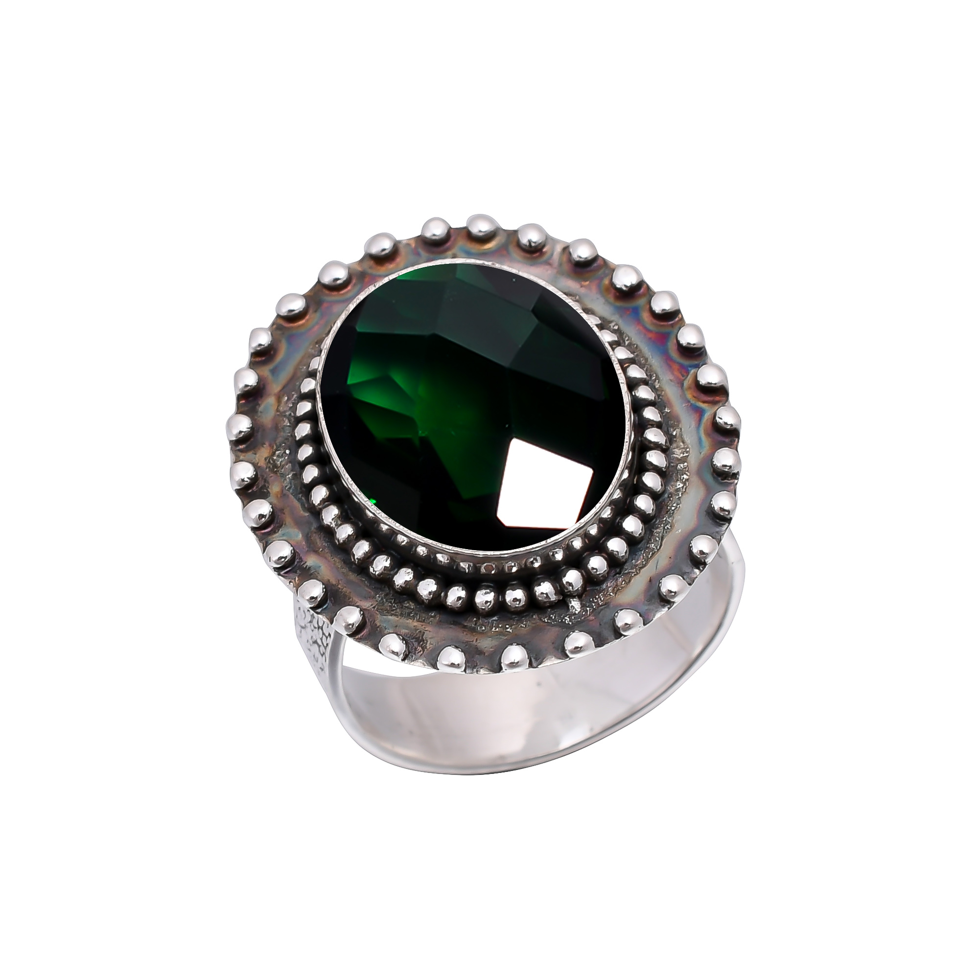 Chrome Diopside - Simulated 925 Sterling Silver Ring