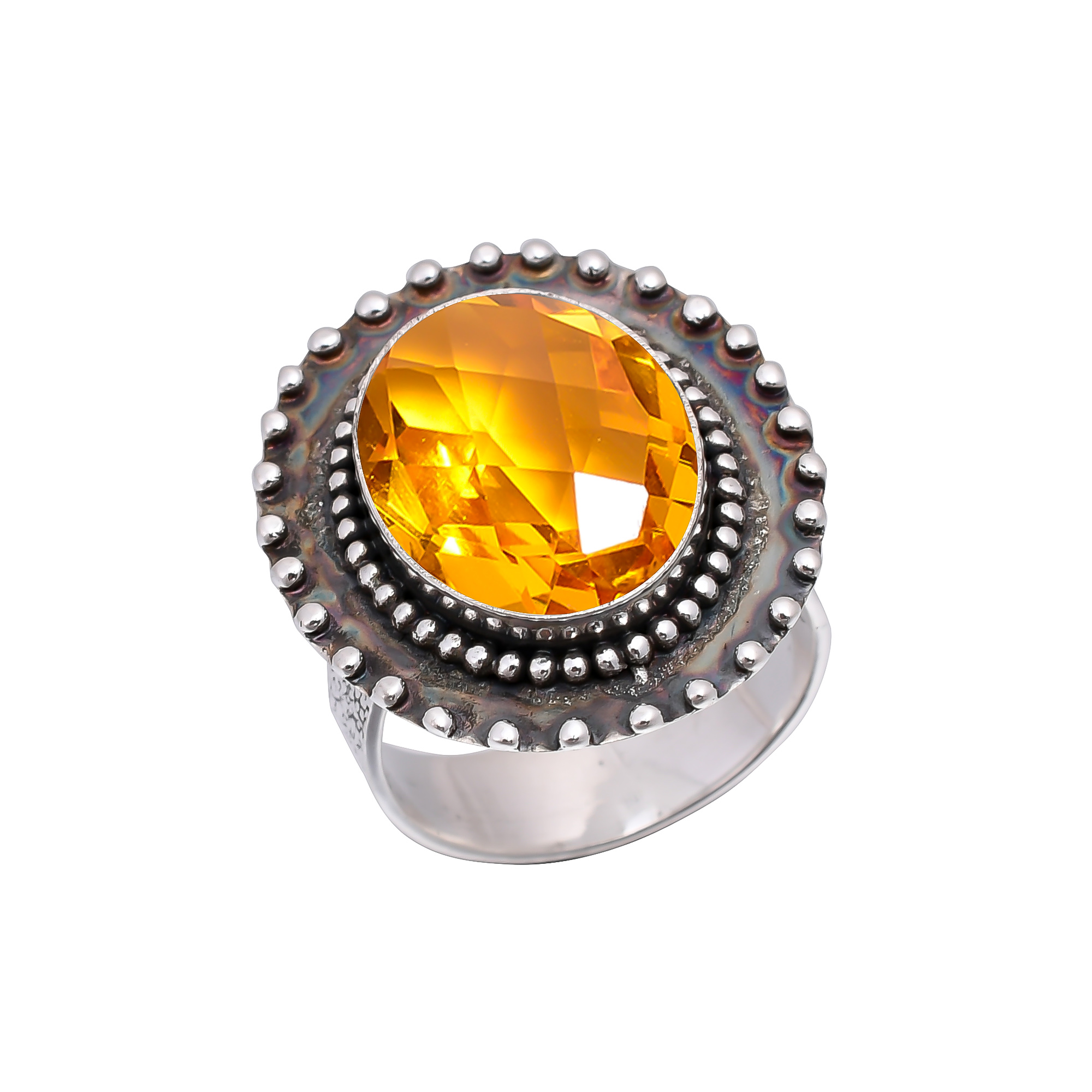 Citrine - Simulated 925 Sterling Silver Ring