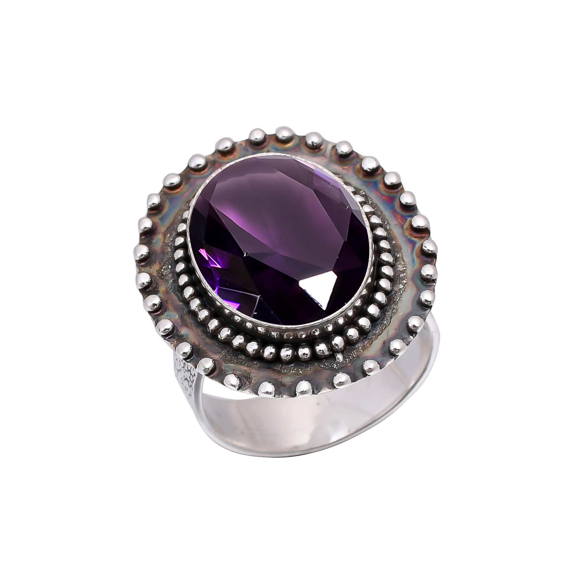 Purple Amethyst - Simulated 925 Sterling Silver Ring