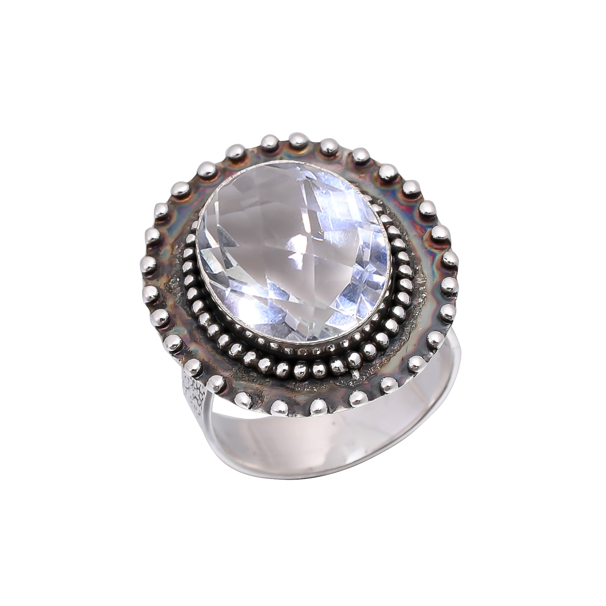 White Topaz - Simulated 925 Sterling Silver Ring