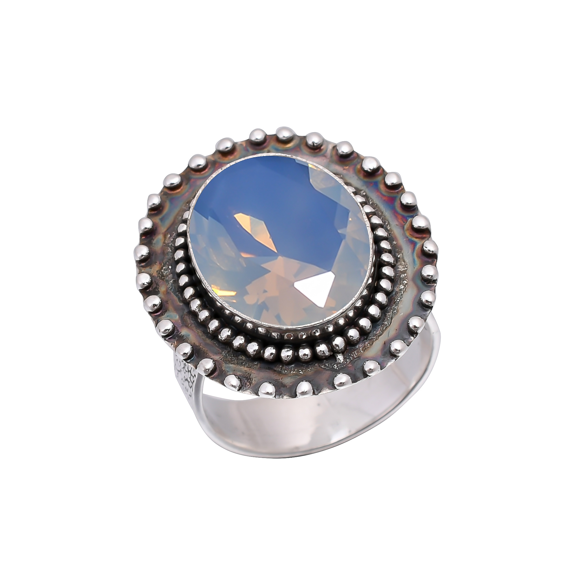 Milky Opal - Simulated 925 Sterling Silver Ring