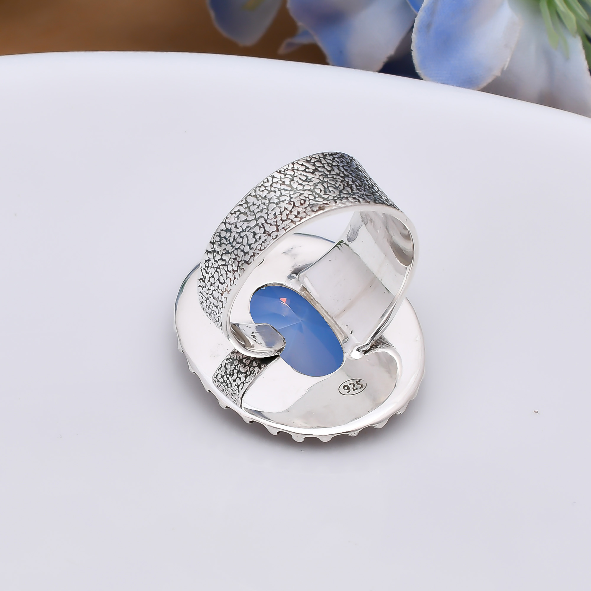 Milky Opal - Simulated 925 Sterling Silver Ring