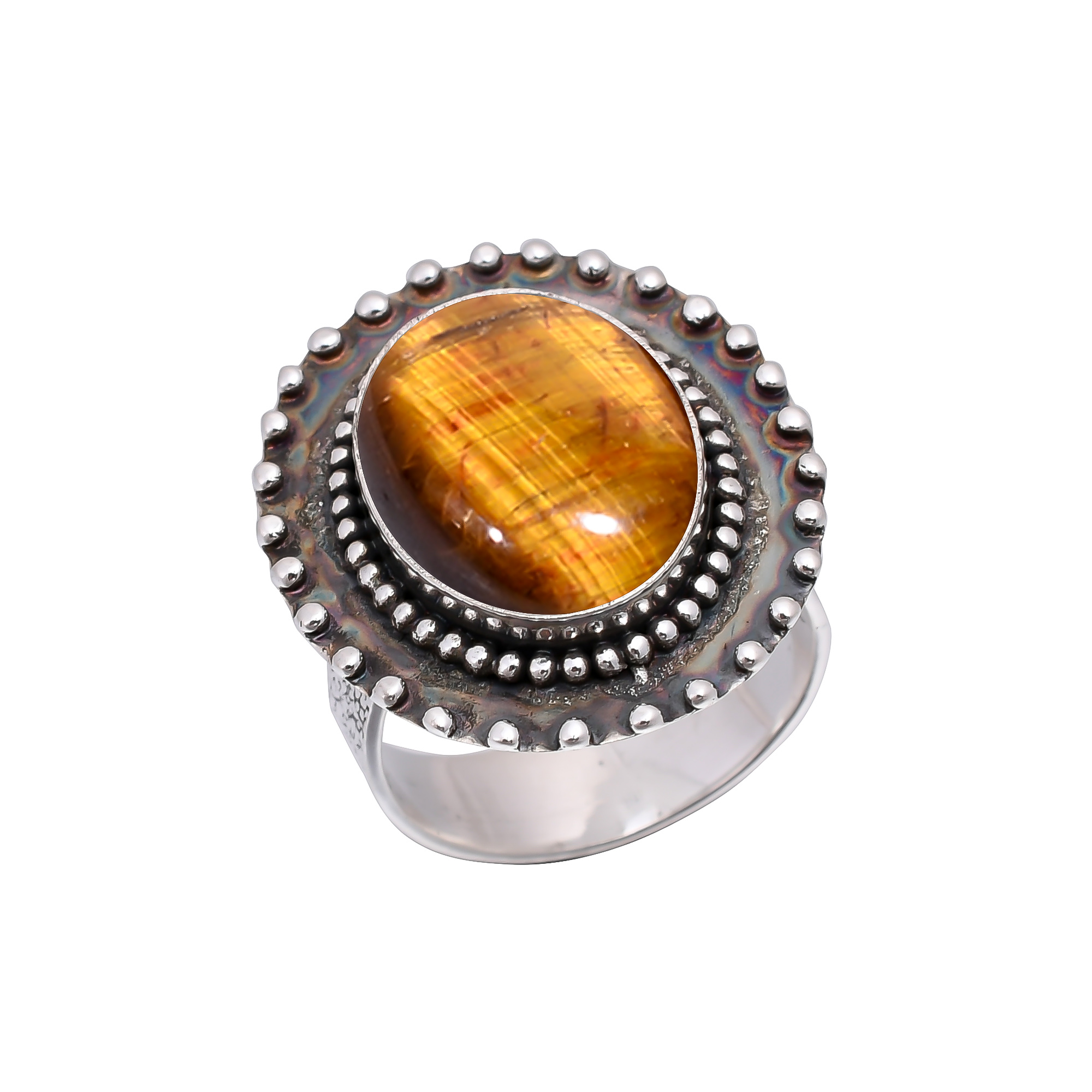 Yellow Tiger Eye - South Africa 925 Sterling Silver Ring