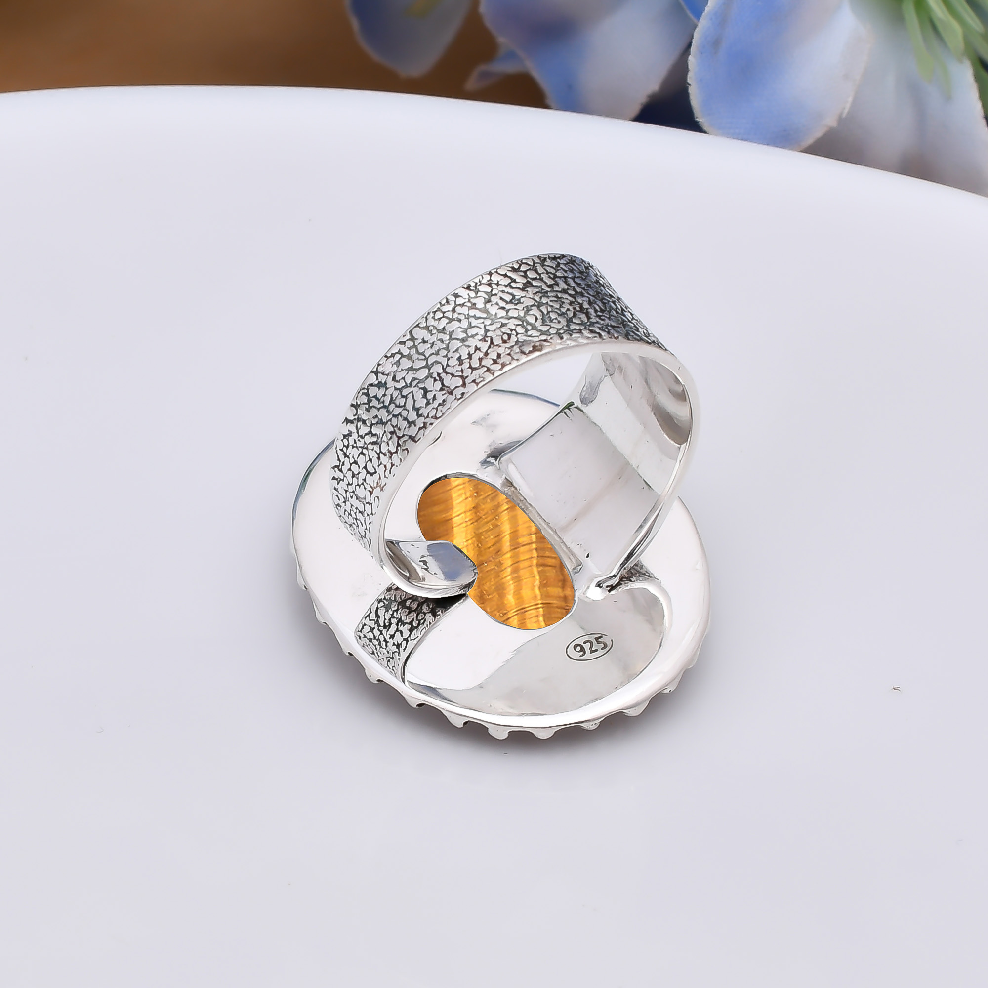 Yellow Tiger Eye - South Africa 925 Sterling Silver Ring