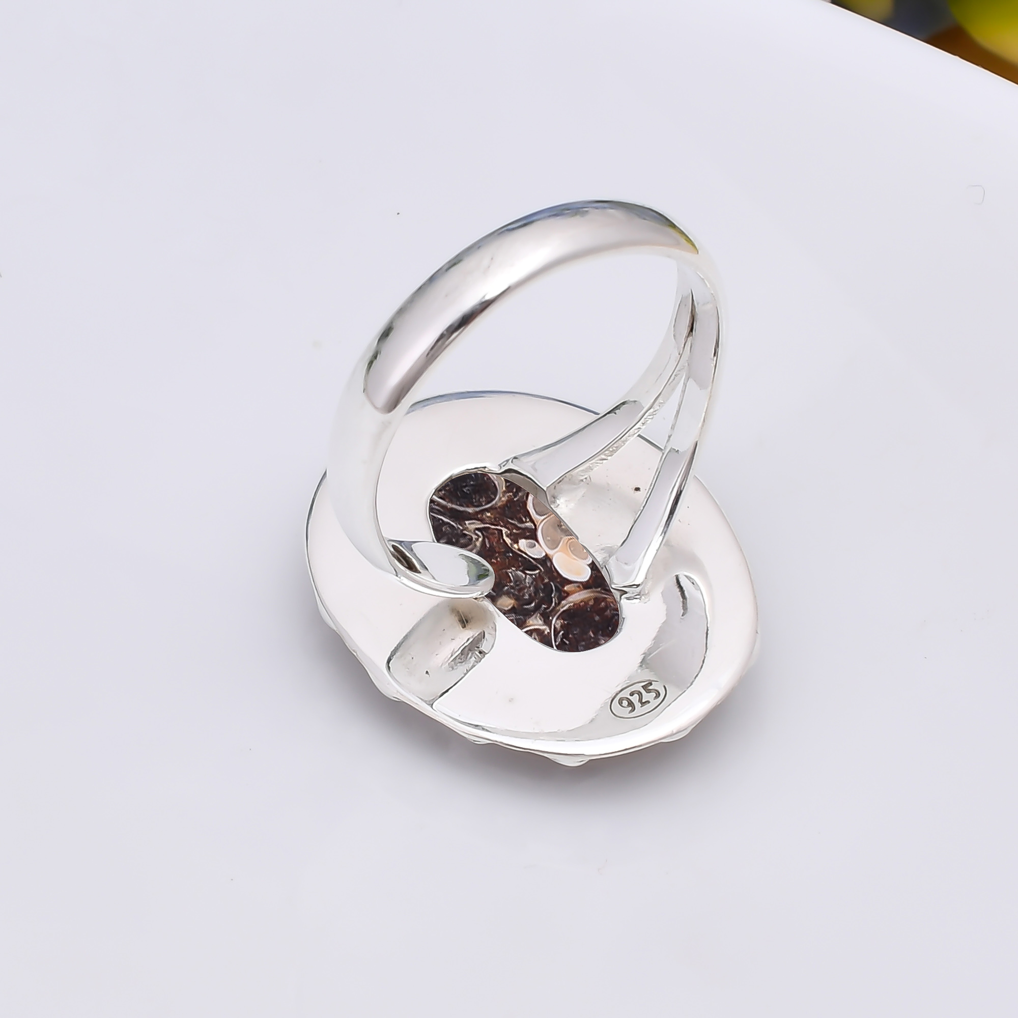Turritella Agate - Wyoming 925 Sterling Silver Ring