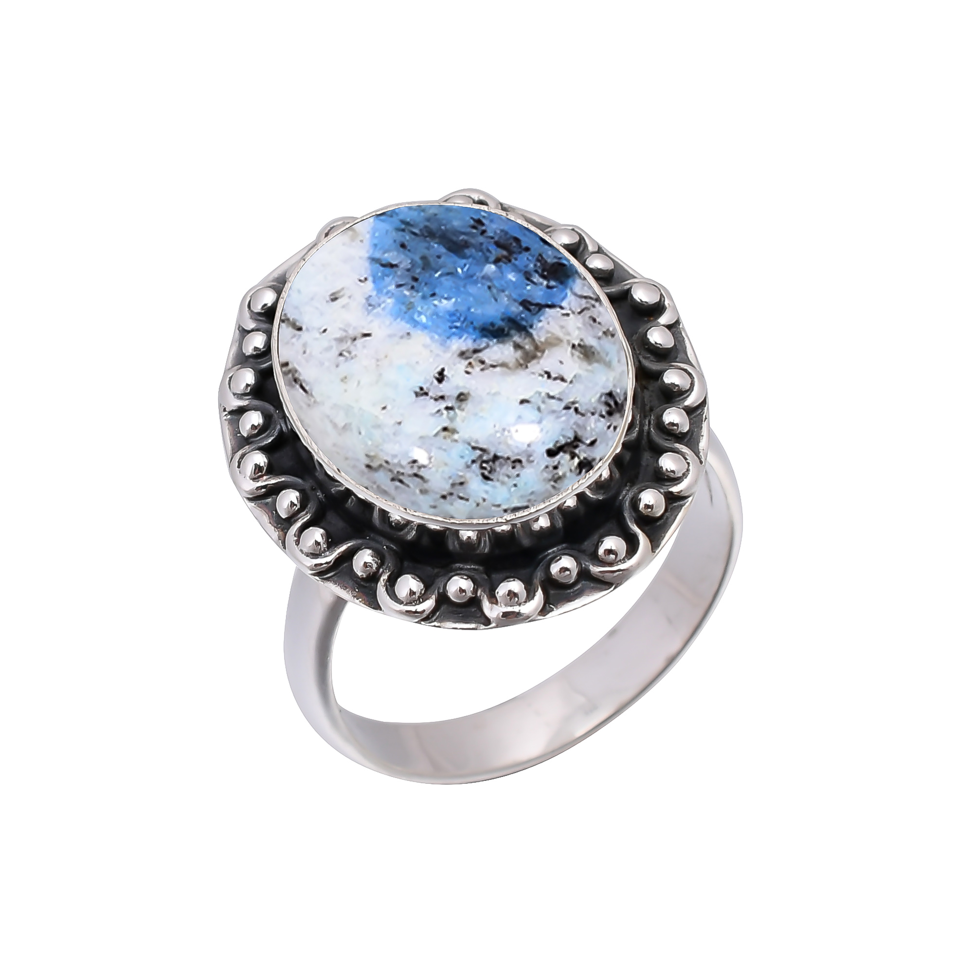 K2 Blue Azurite - Pakistan 925 Sterling Silver Ring