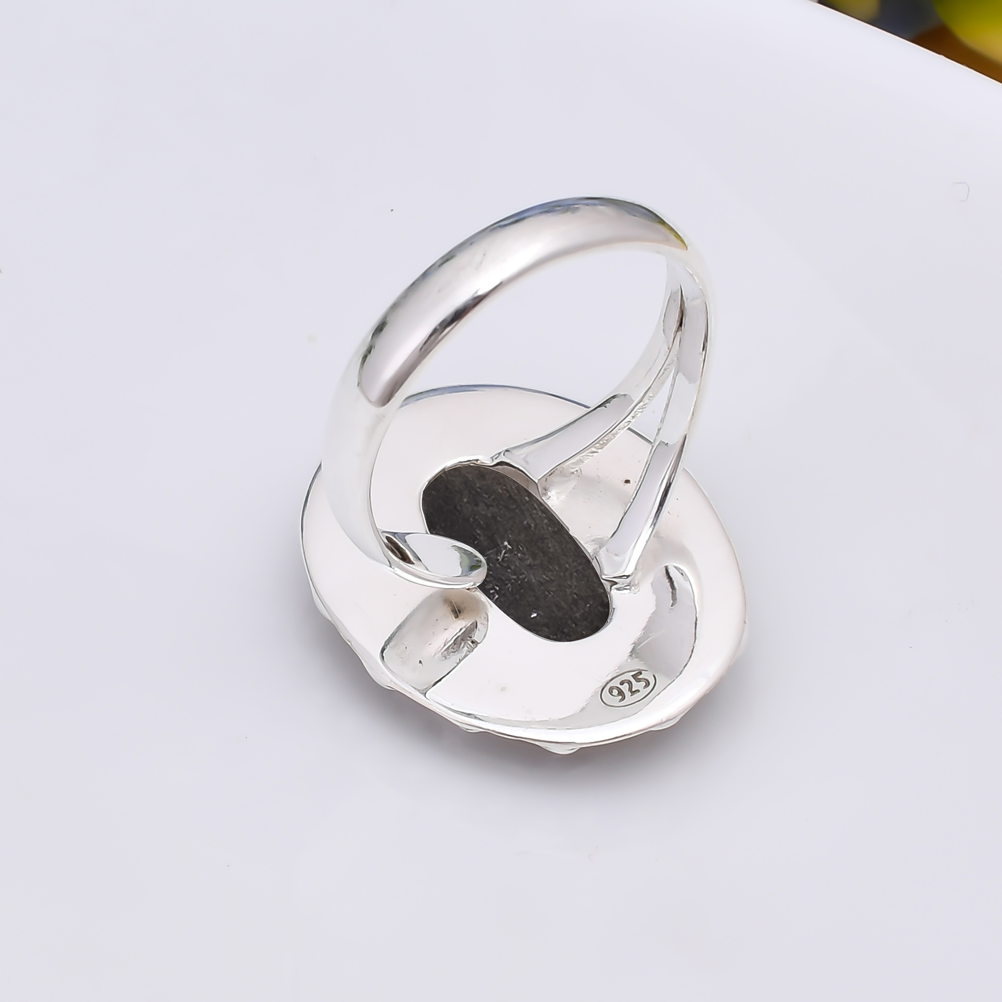 Golden Sheen Obsidian - Mexico 925 Sterling Silver Ring