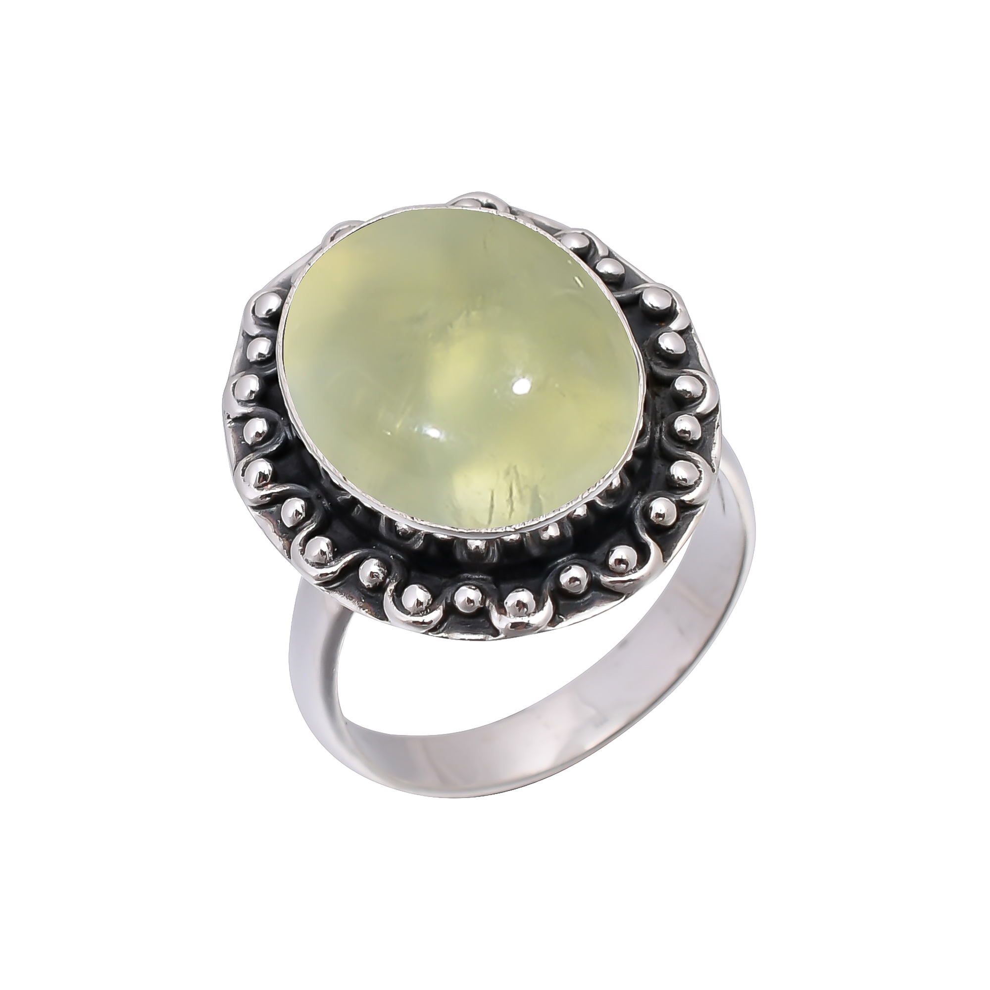 Prehnite - South Africa 925 Sterling Silver Ring