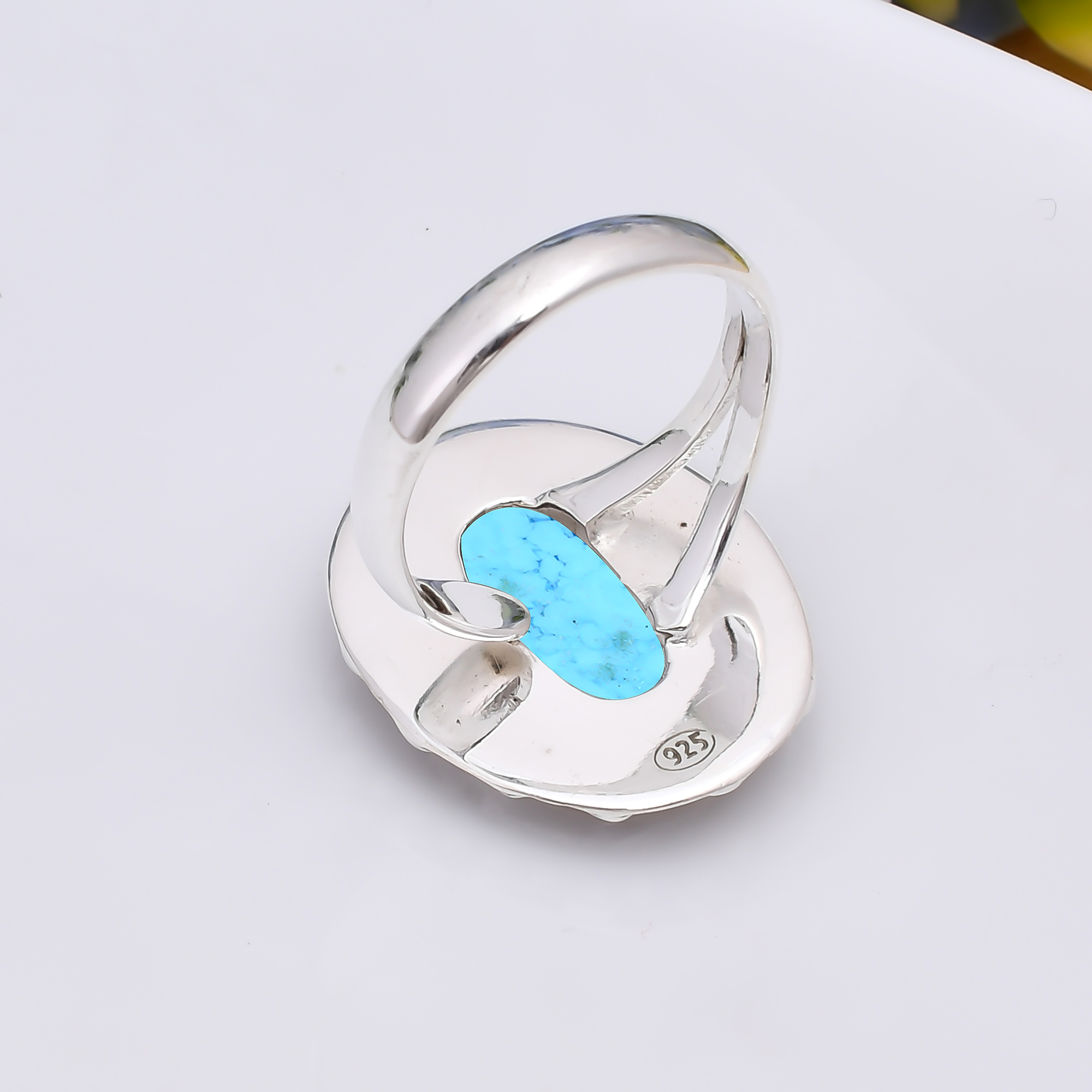 Magnesite Turquoise 925 Sterling Silver Ring