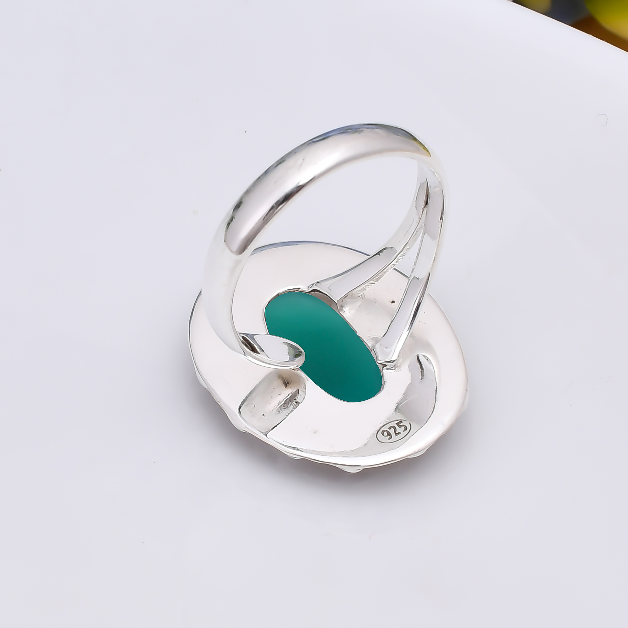 Green Onyx 925 Sterling Silver Ring