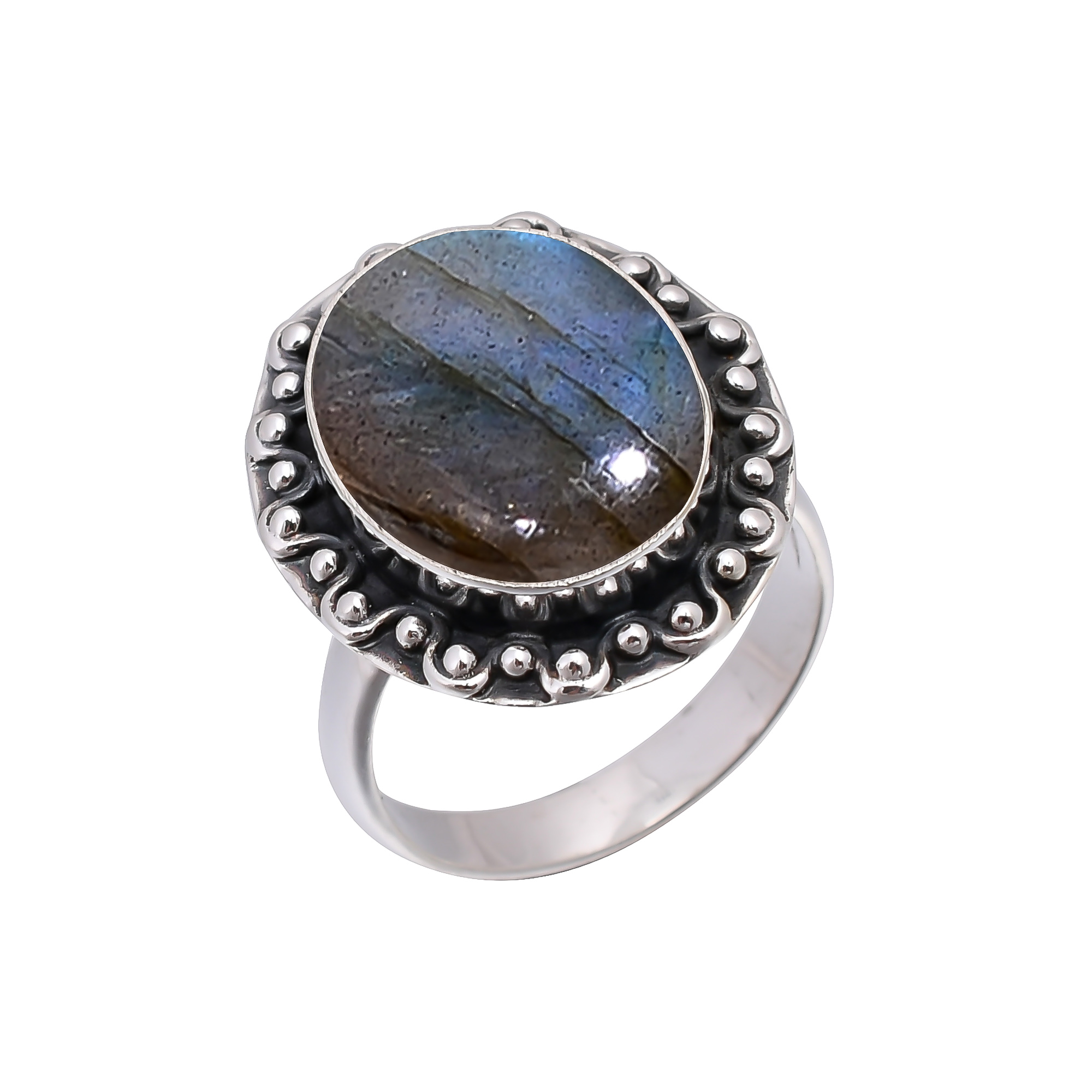 Labradorite - Madagascar 925 Sterling Silver Ring