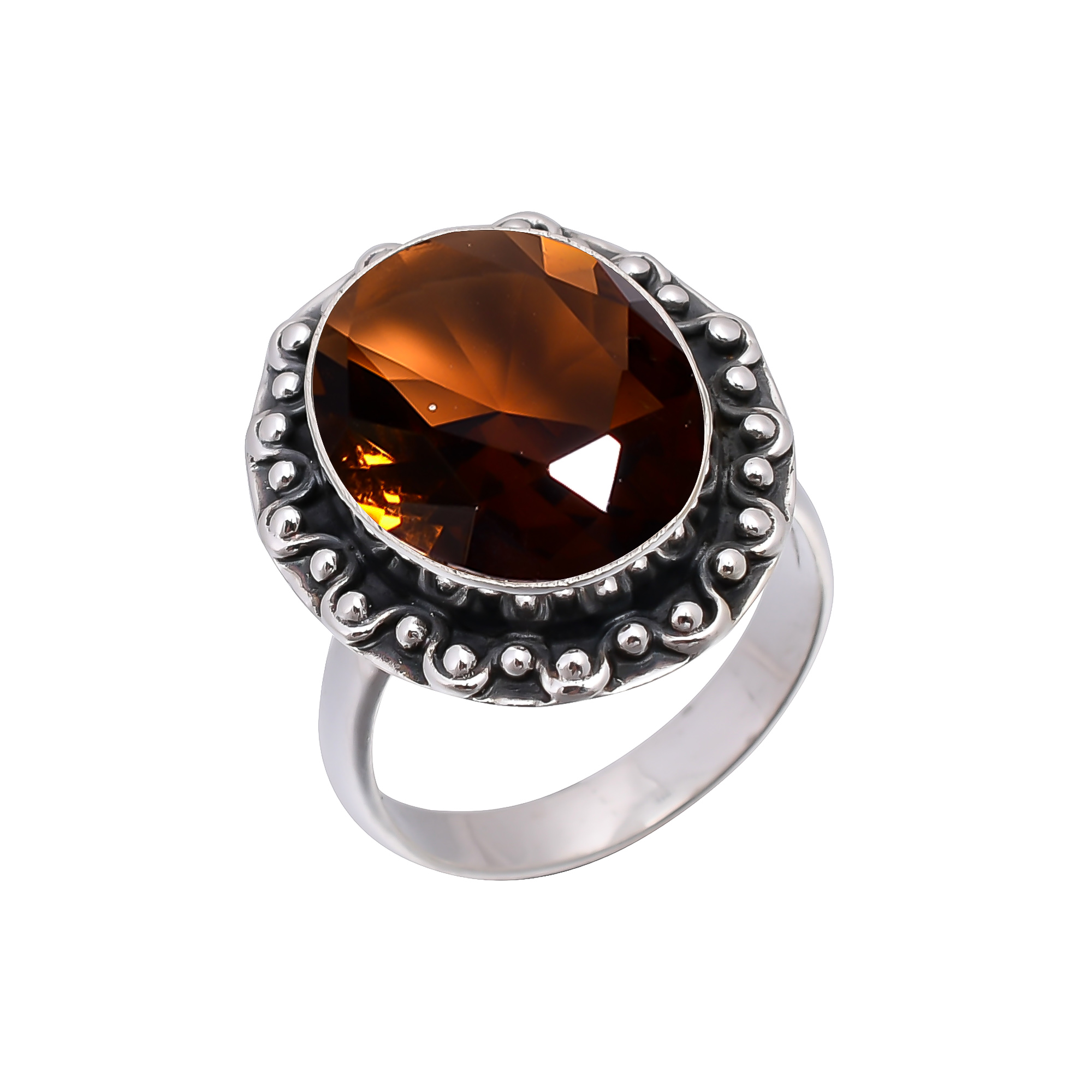 Smokey - Simulated 925 Sterling Silver Ring