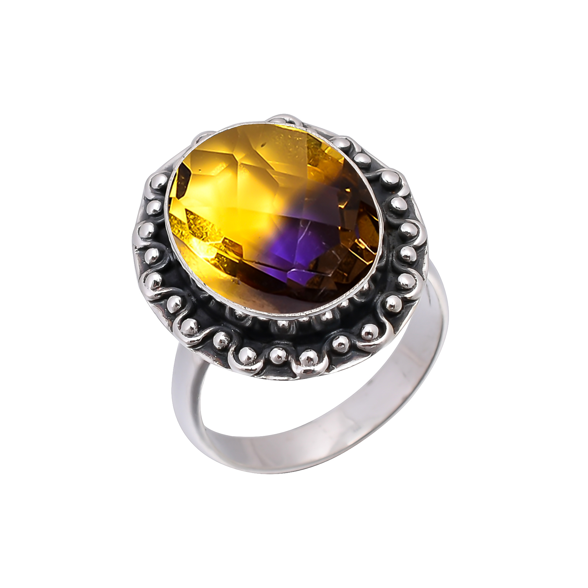 Ametrine - Simulated 925 Sterling Silver Ring