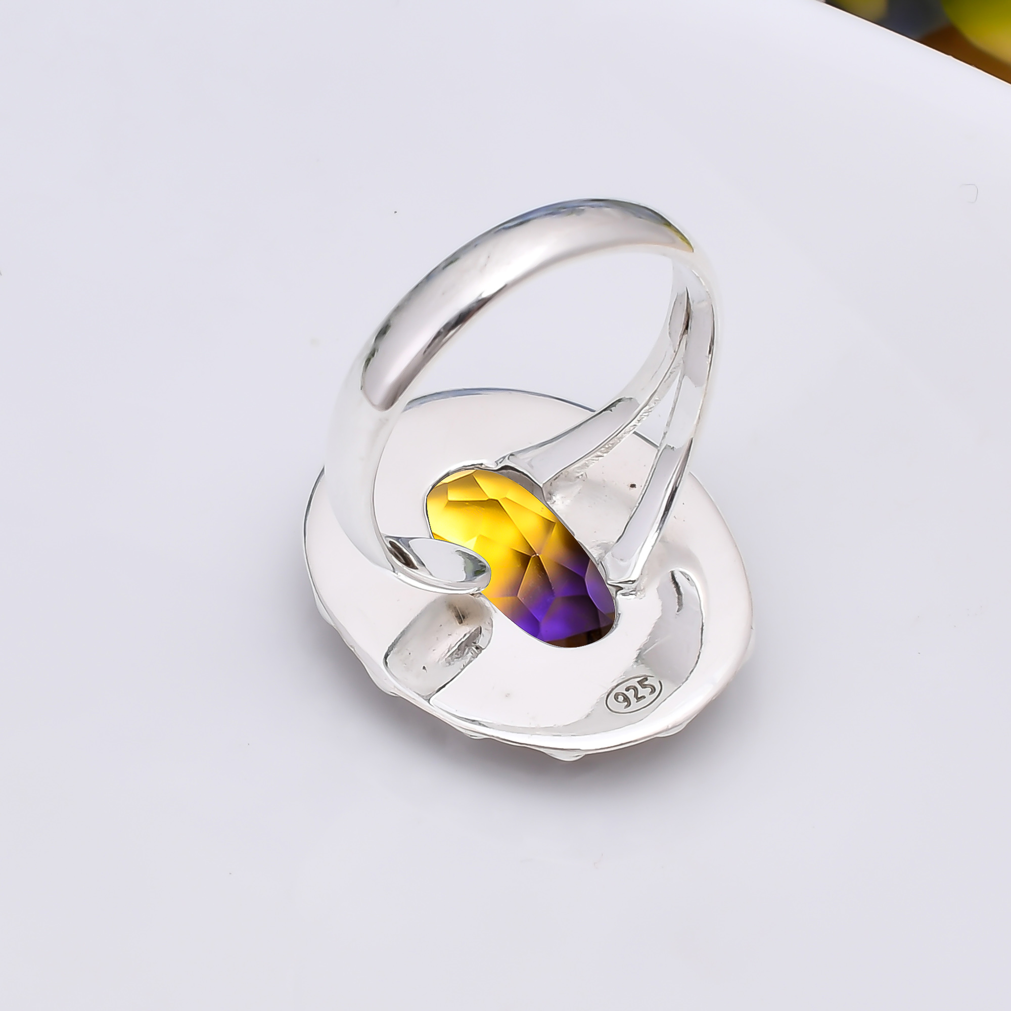 Ametrine - Simulated 925 Sterling Silver Ring