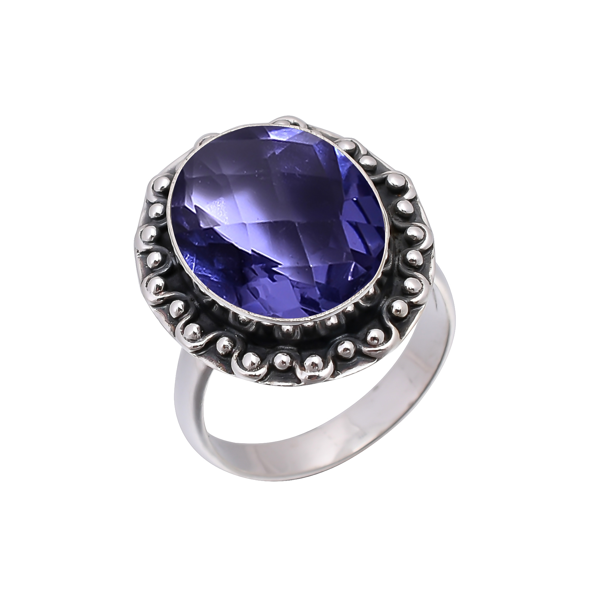 Iolite - Simulated 925 Sterling Silver Ring