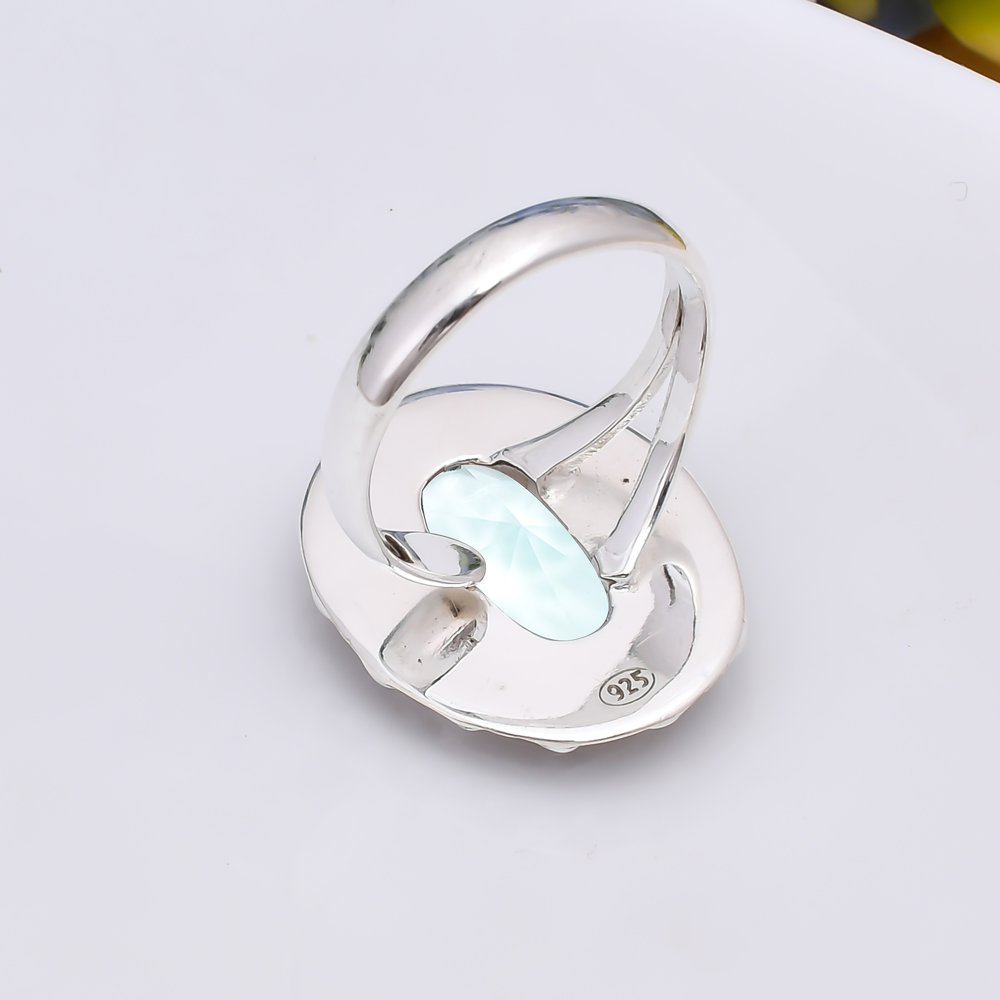 Apatite - Simulated 925 Sterling Silver Ring
