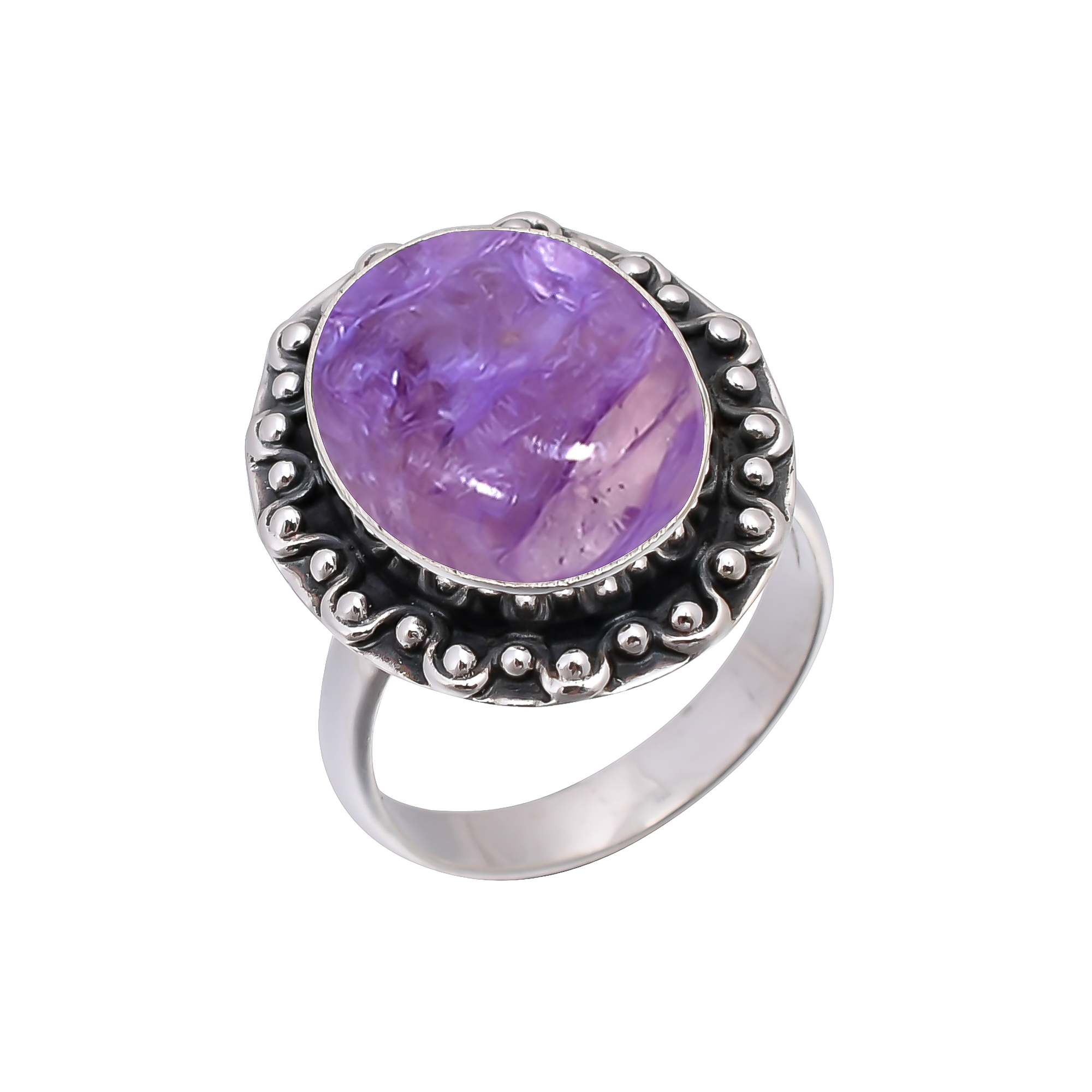 Purple Charoite - Siberia 925 Sterling Silver Ring