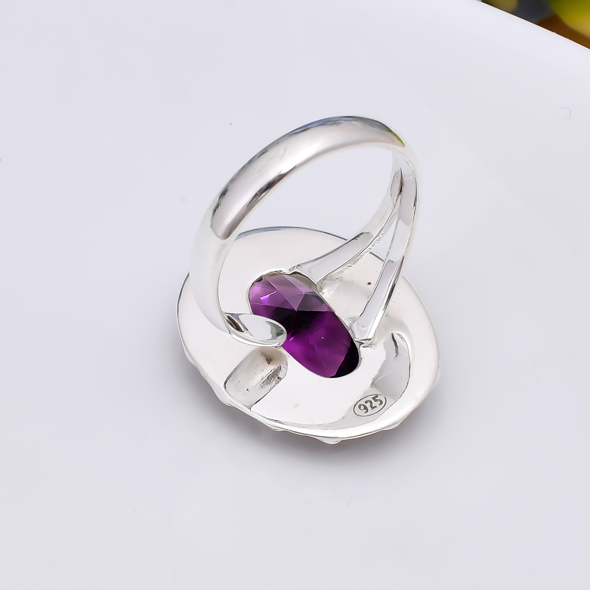 Purple Amethyst - Simulated 925 Sterling Silver Ring