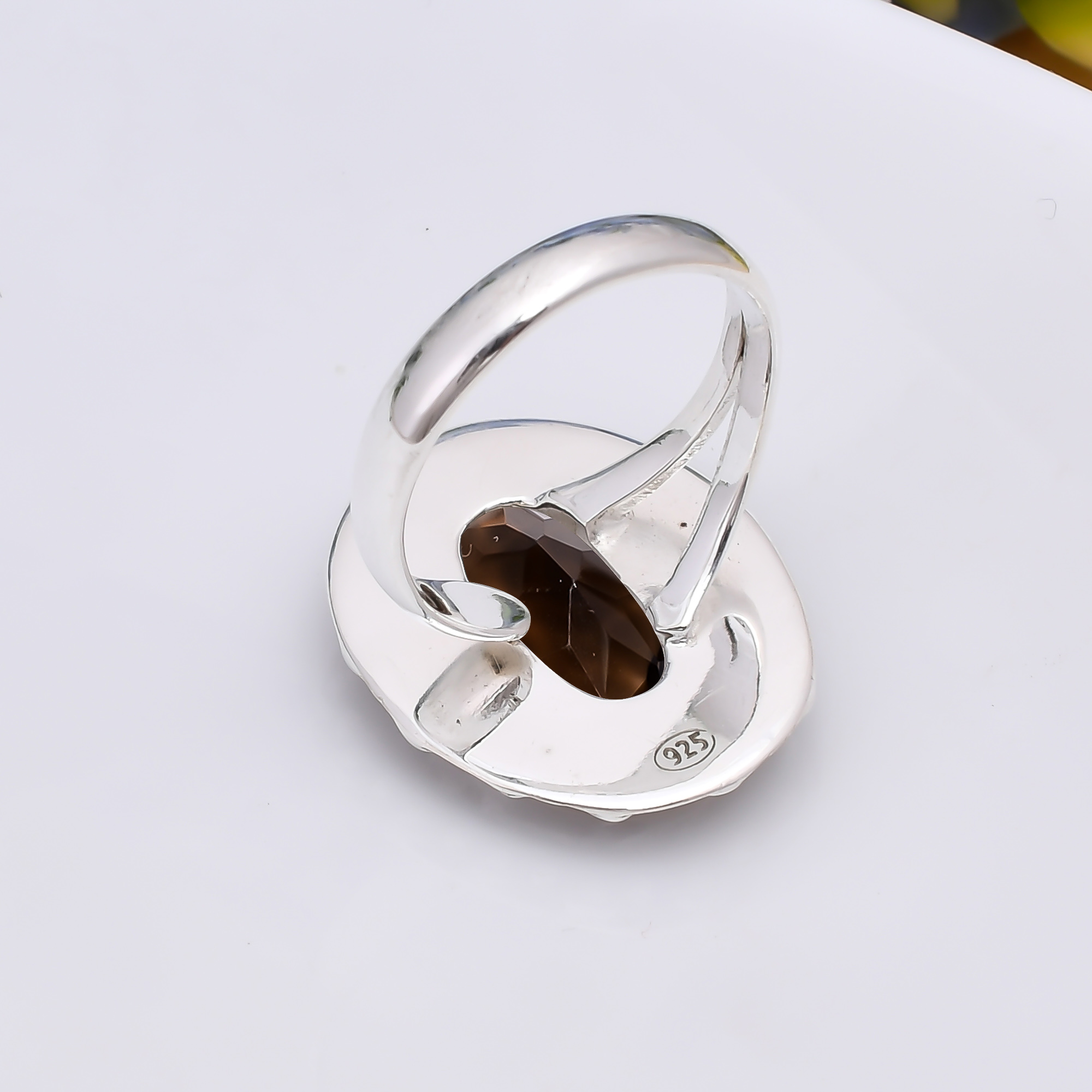 Smoky Quartz - Brazil 925 Sterling Silver Ring