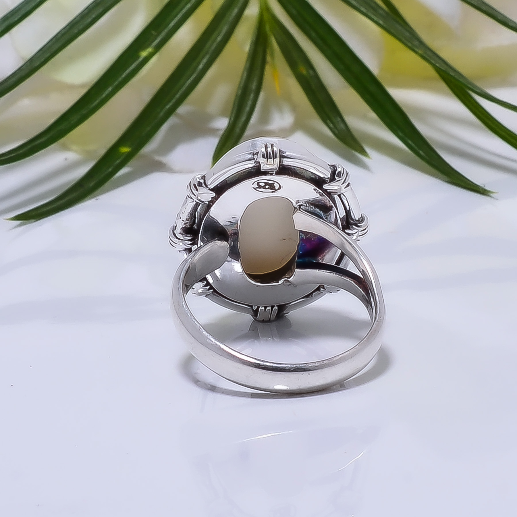 Mabe Pearl - Simulated Gemstone 925 Sterling Silver Ring