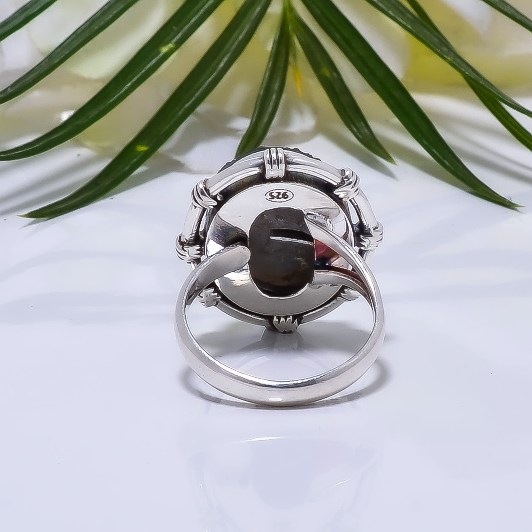 Electric Blue Titanium Agate Drusy Gemstone 925 Sterling Silver Ring